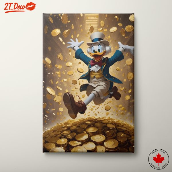 Scrooge McDuck Celebrating Wealth