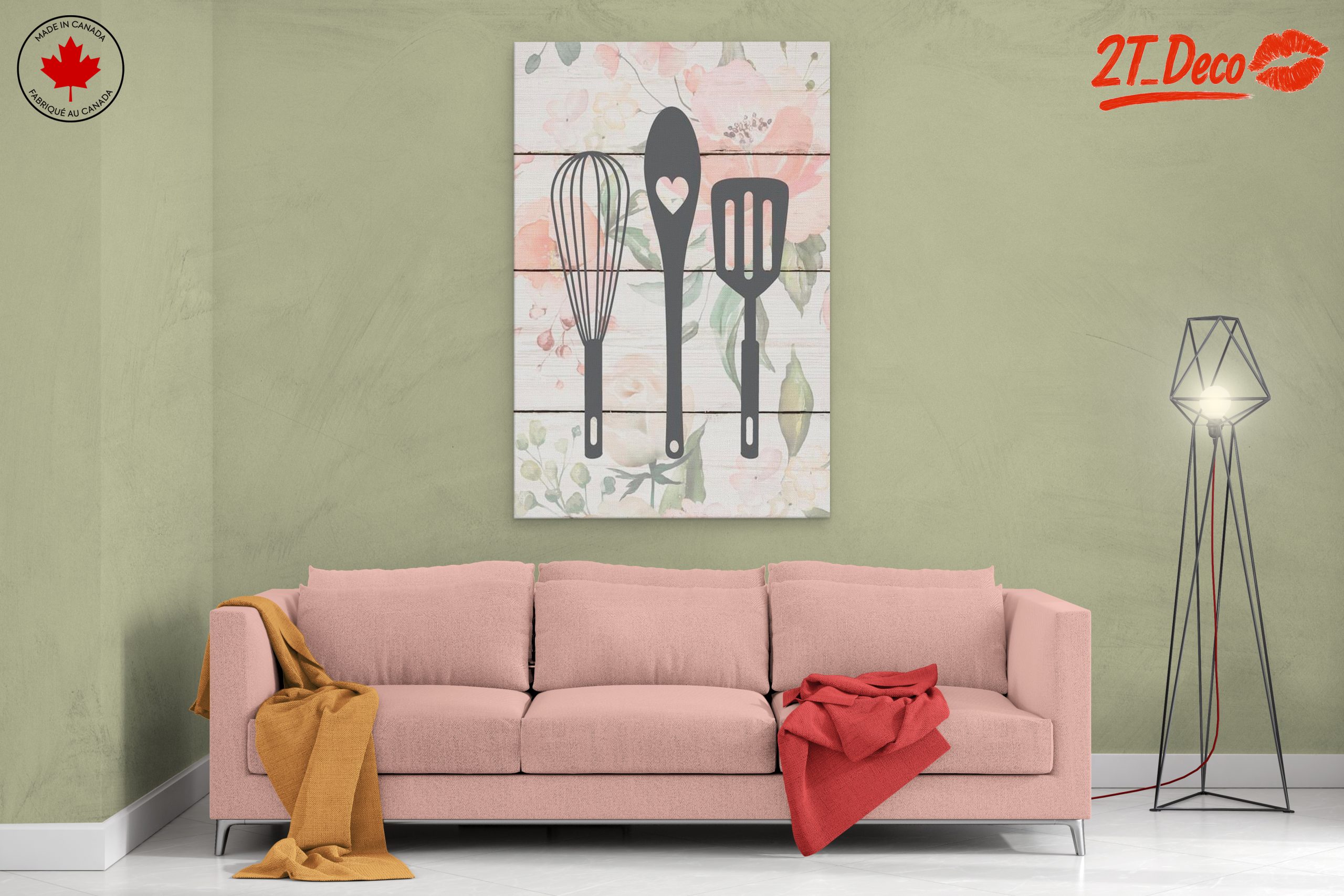 Stylish Kitchen Utensil Art for Home Decor - Image 2