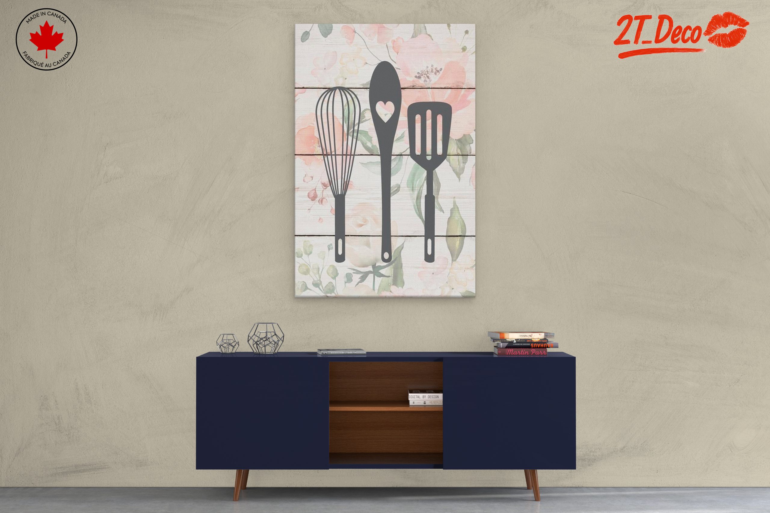 Stylish Kitchen Utensil Art for Home Decor - Image 3