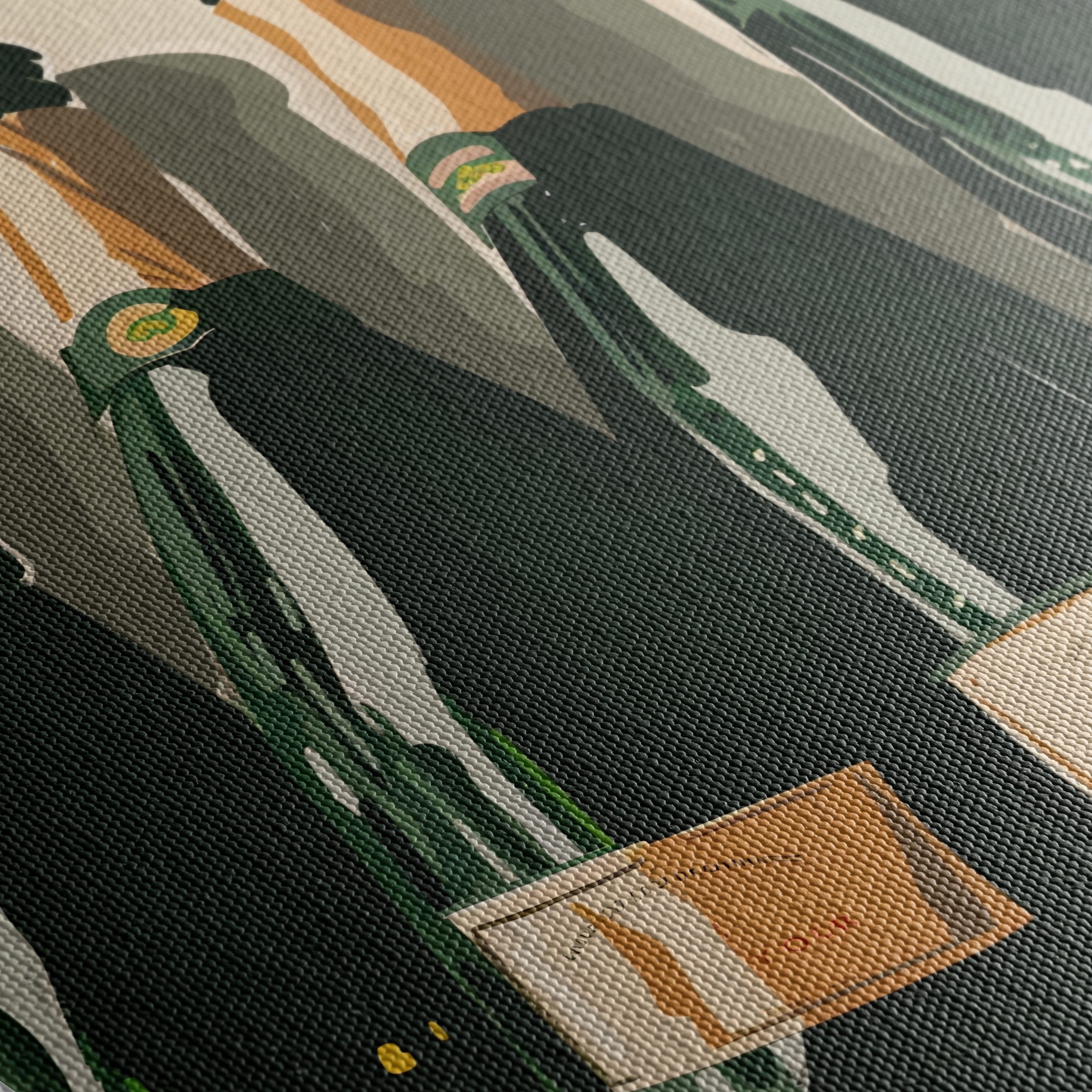 Elegant Champagne Bottles Wall Art - Image 5