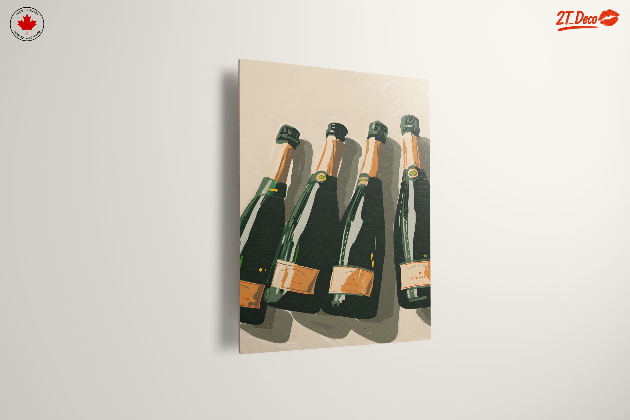 Elegant Champagne Bottles Wall Art - Image 13