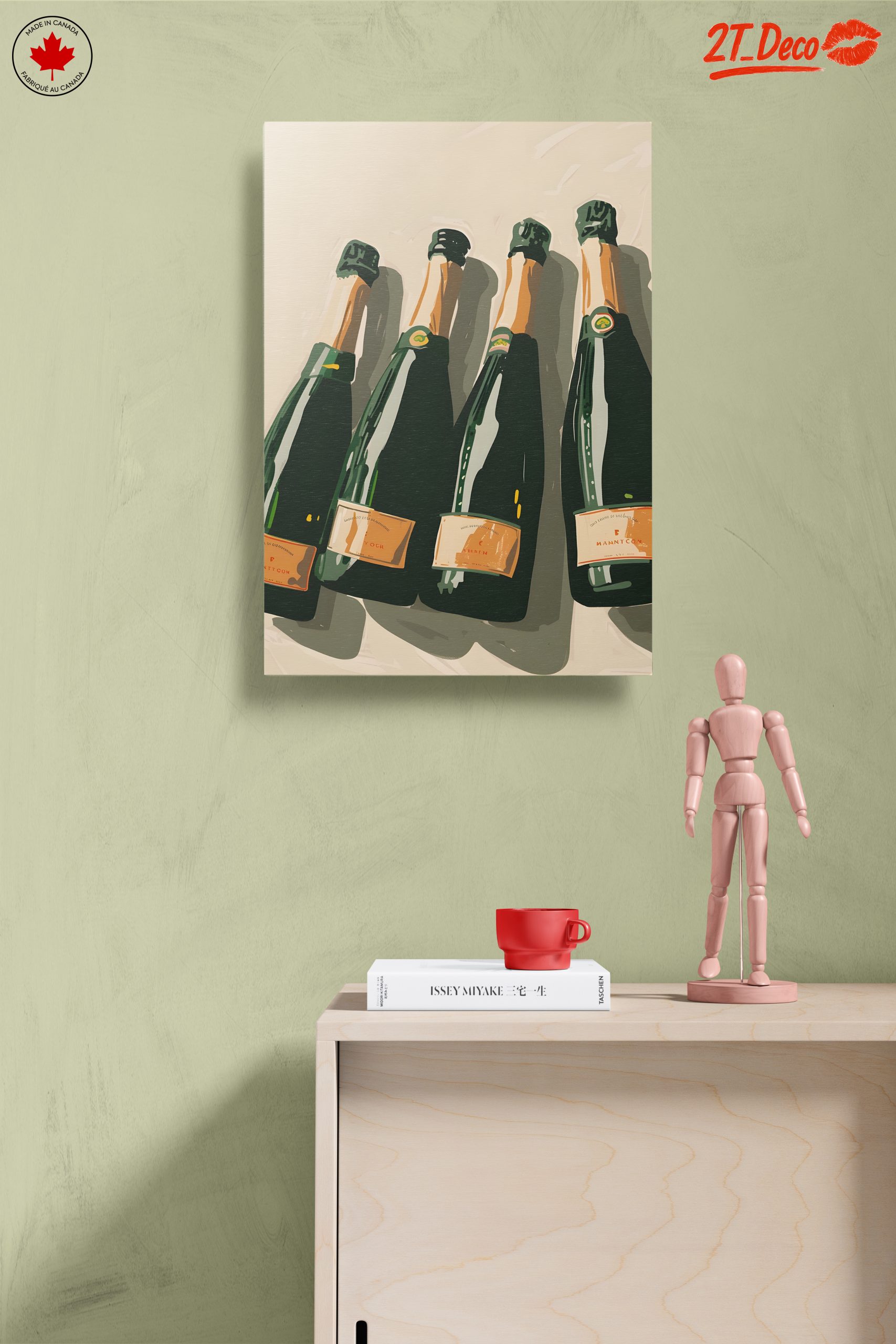 Elegant Champagne Bottles Wall Art - Image 14