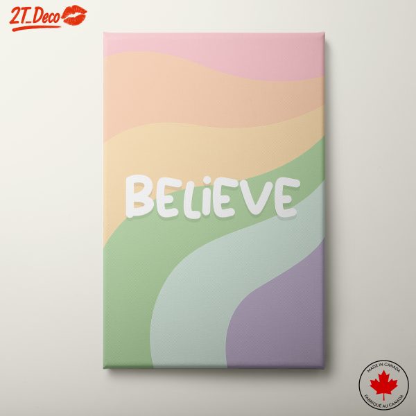 Believe Inspirational Quote Art