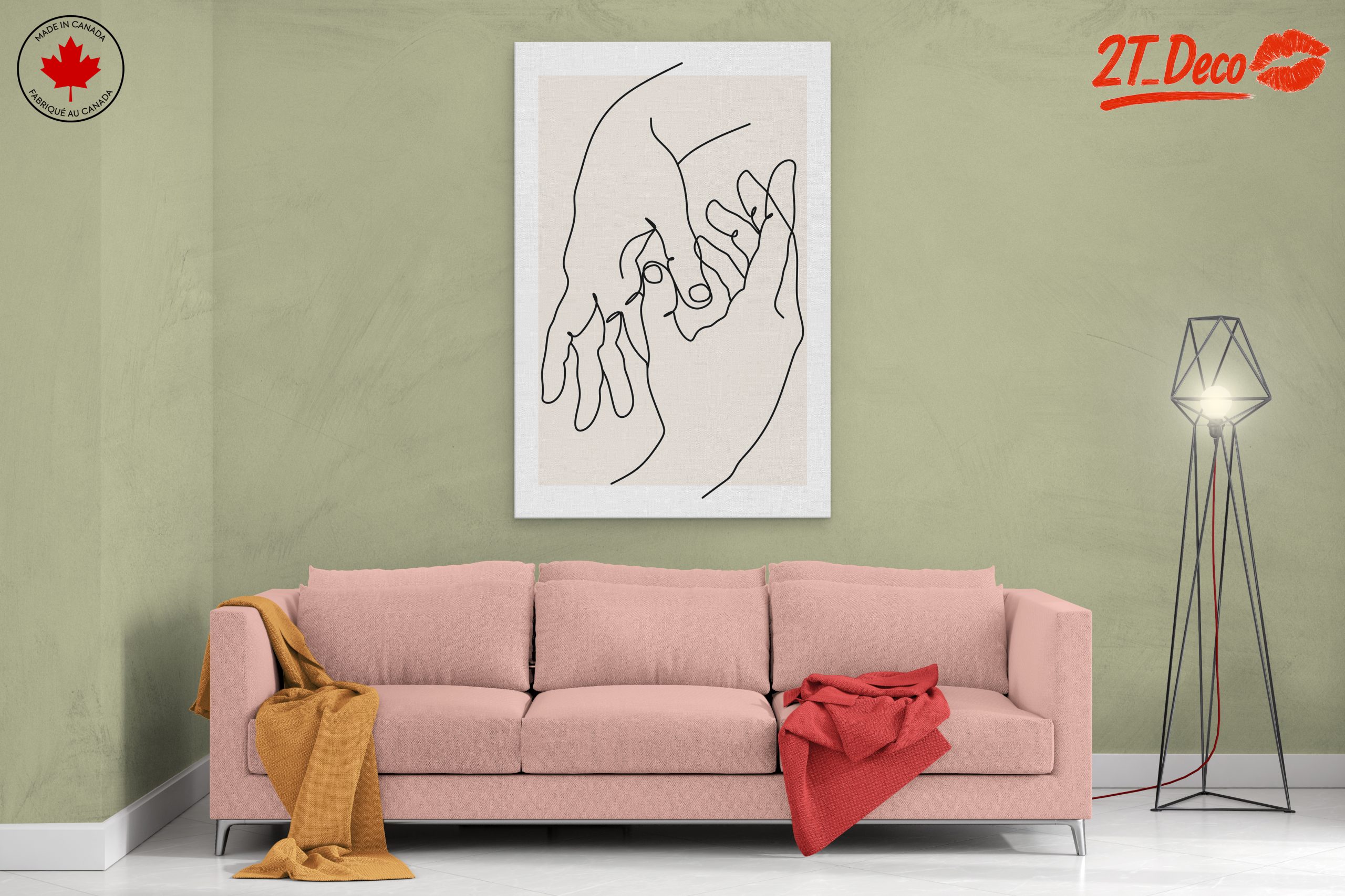 Minimalist Hands Line Art Design - Image 2