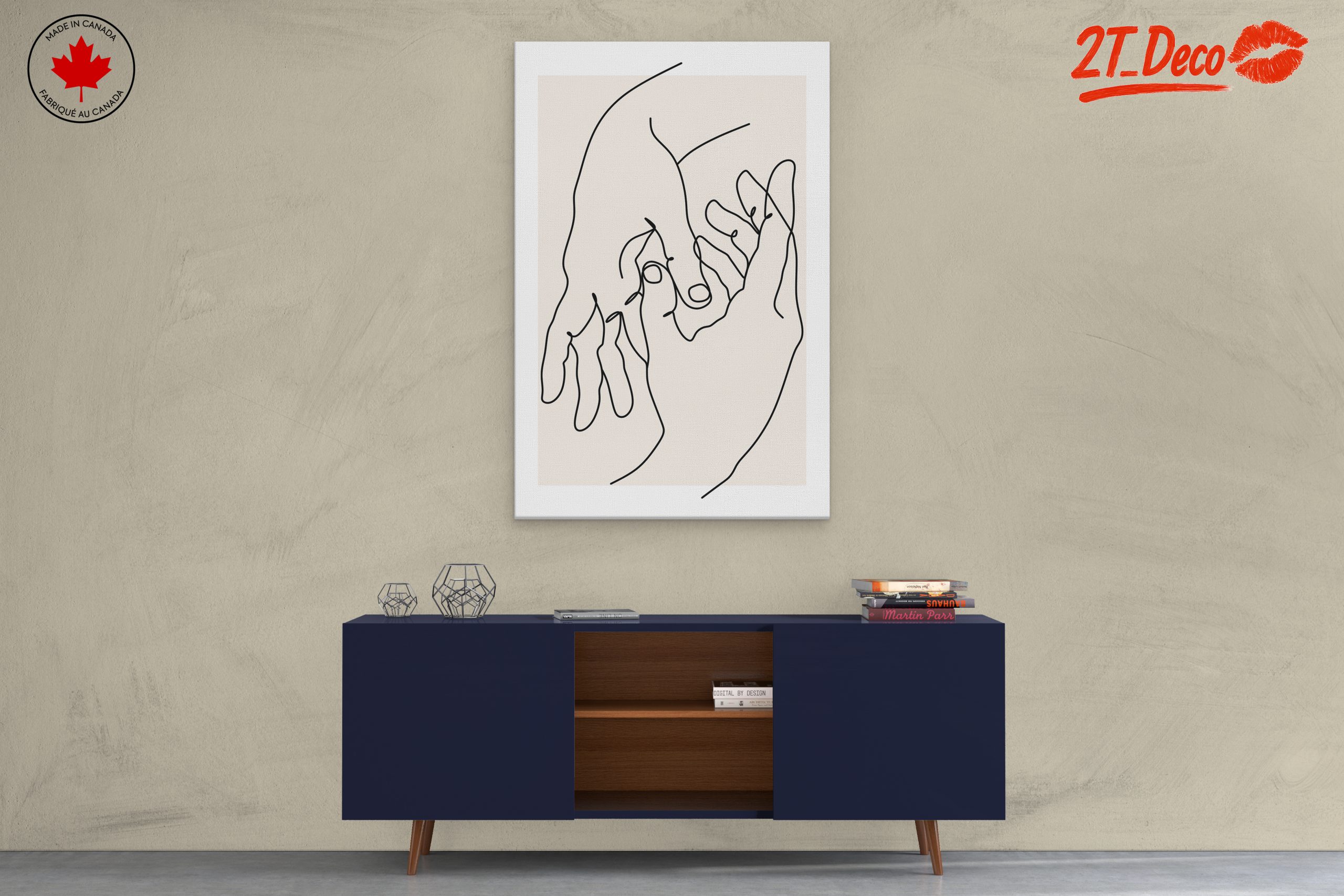 Minimalist Hands Line Art Design - Image 3