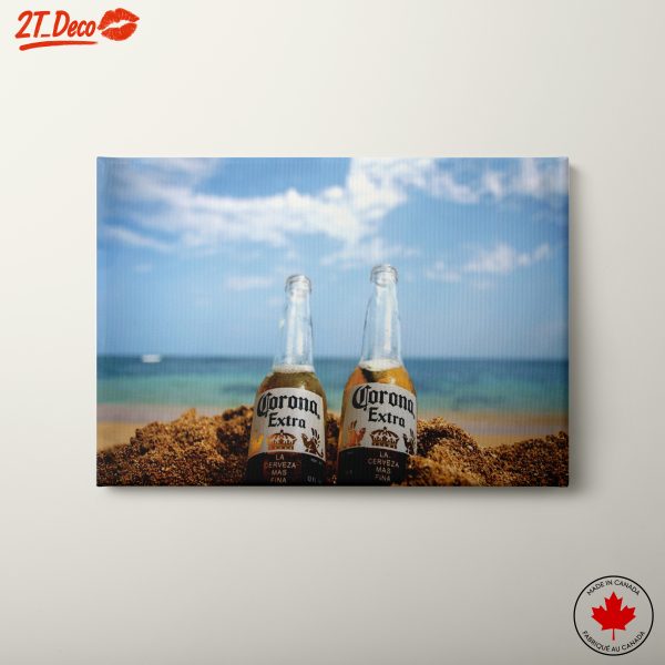 Refreshing Beach Drink Scene