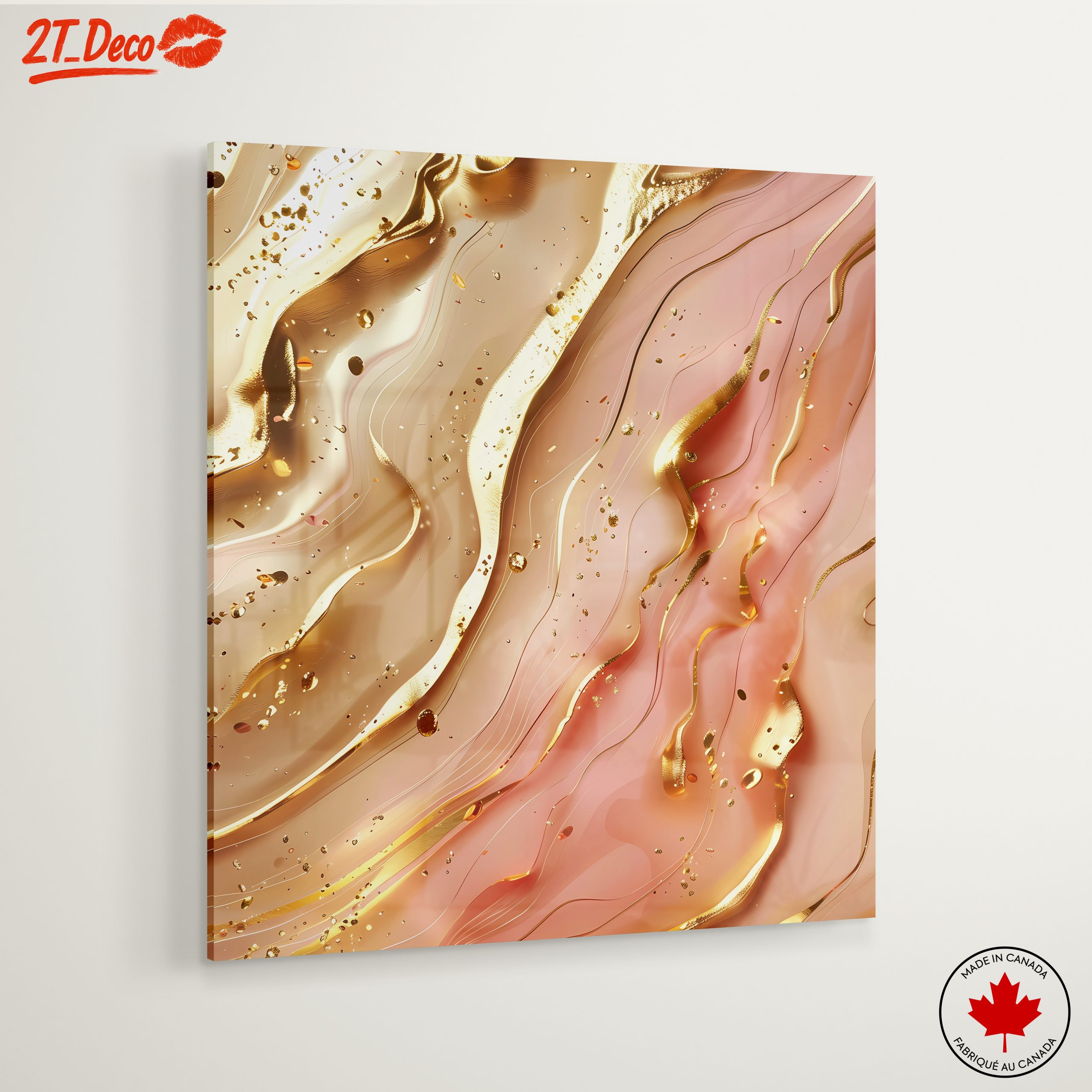 Elegant Gold Swirls Abstract Art - Image 6