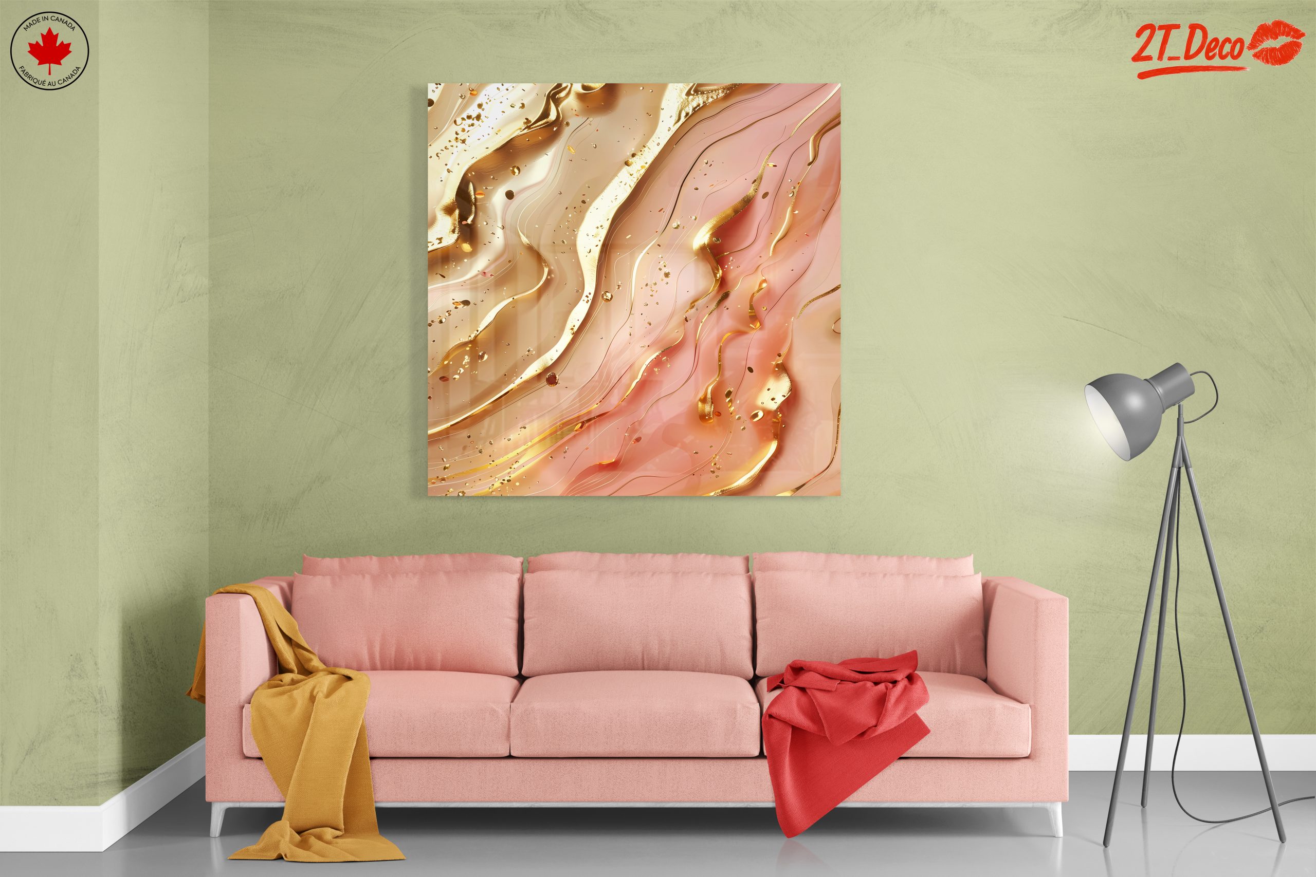 Elegant Gold Swirls Abstract Art - Image 7