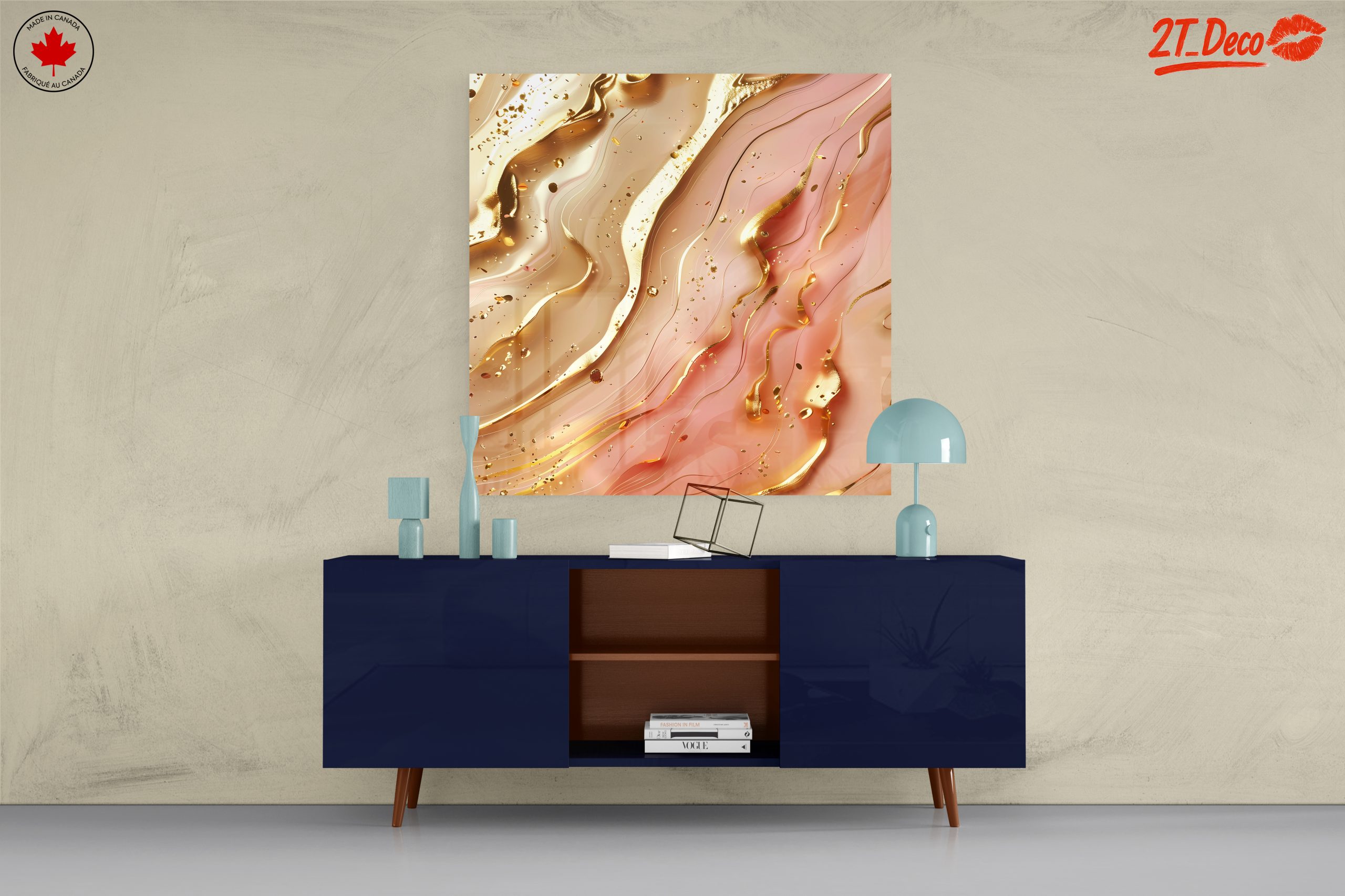 Elegant Gold Swirls Abstract Art - Image 8