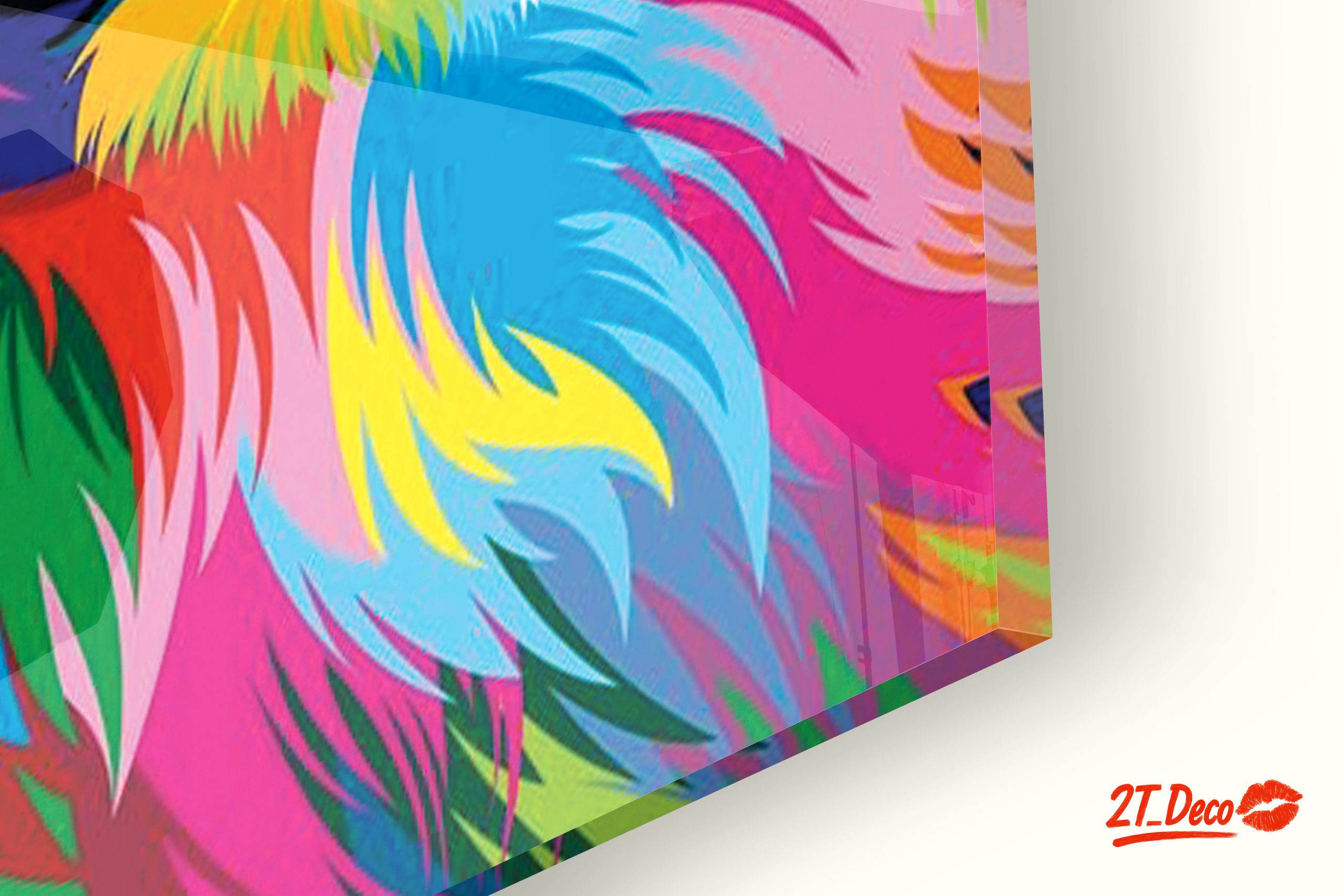 Vibrant Colorful Lion Portrait Artwork - Image 9