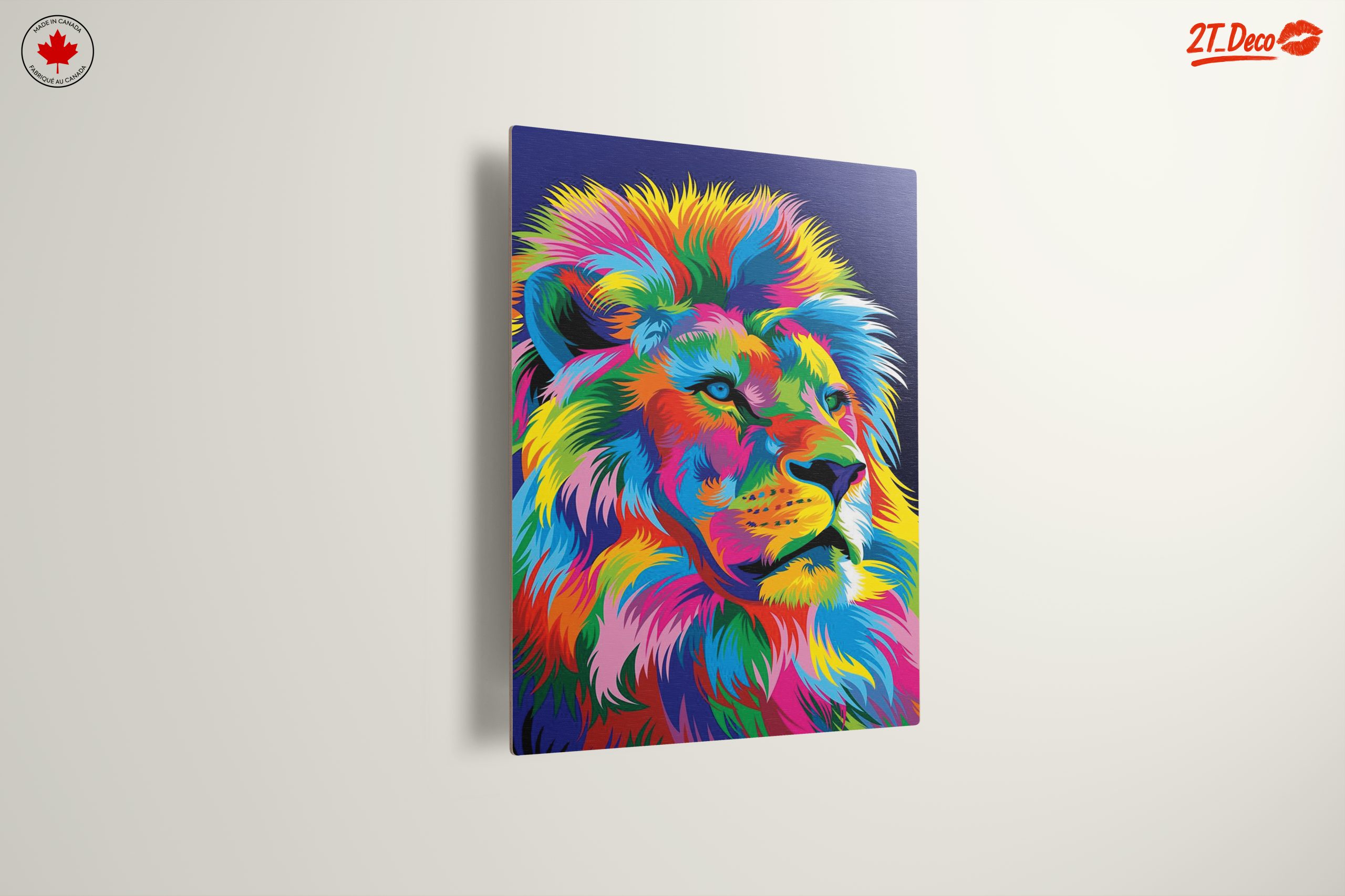 Vibrant Colorful Lion Portrait Artwork - Image 13