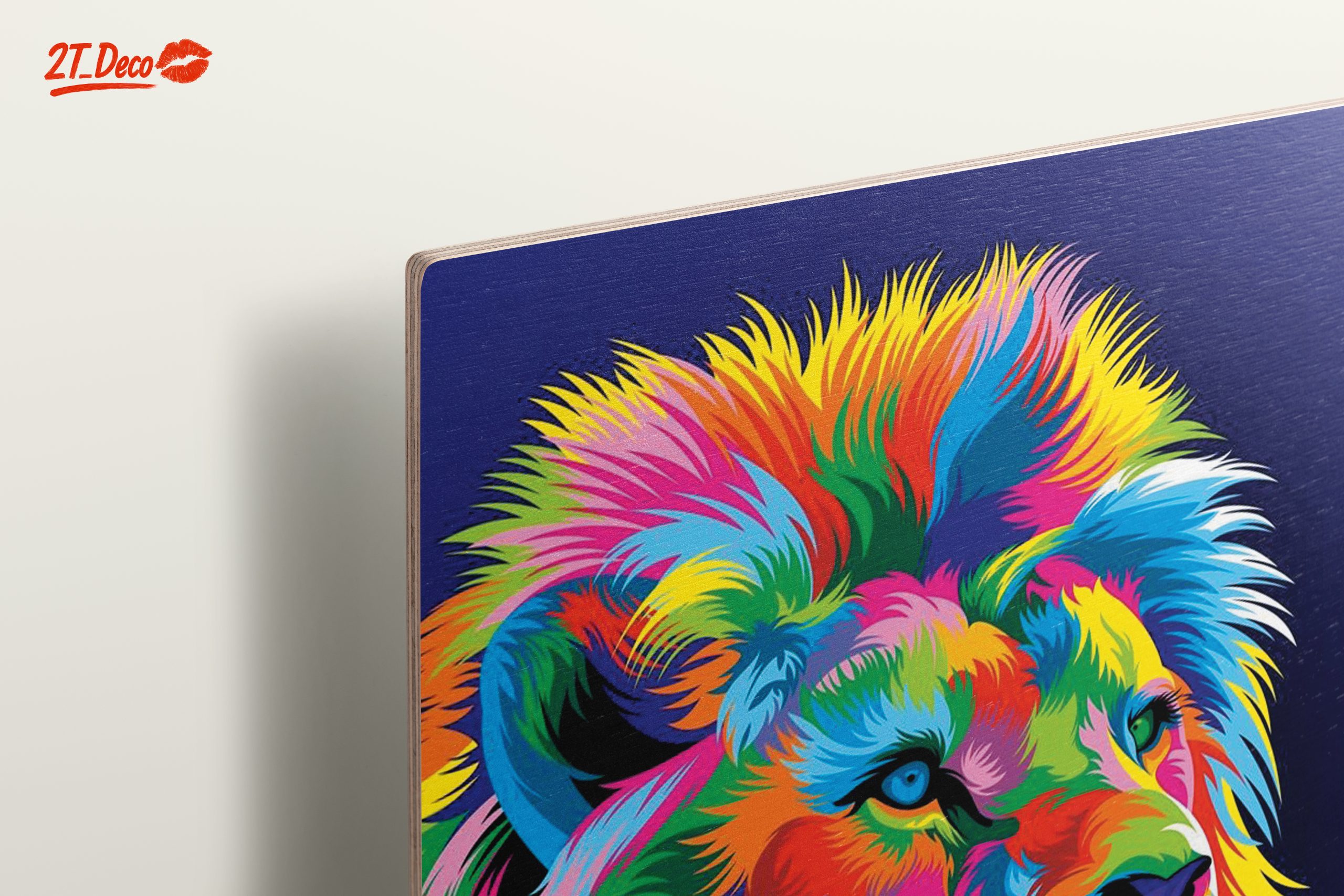 Vibrant Colorful Lion Portrait Artwork - Image 15