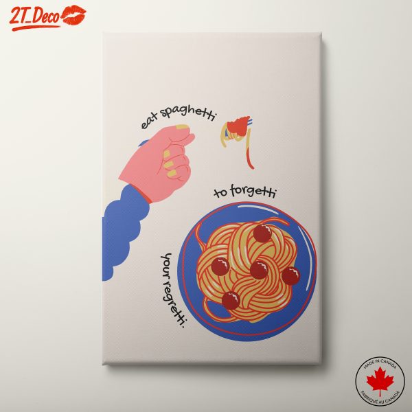 Playful Abstract Food Art with Quirky Text