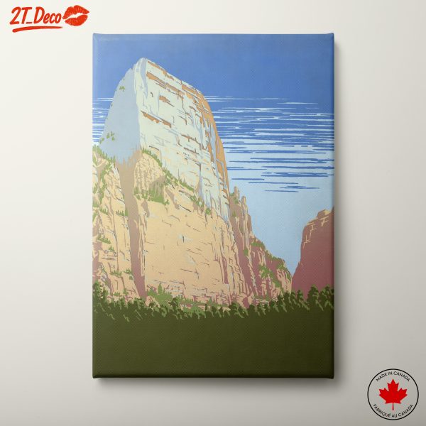 Stylized Mountain Landscape Artwork