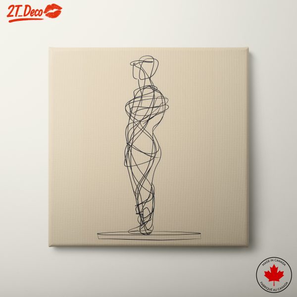 Stylized Minimalist Female Figure Art