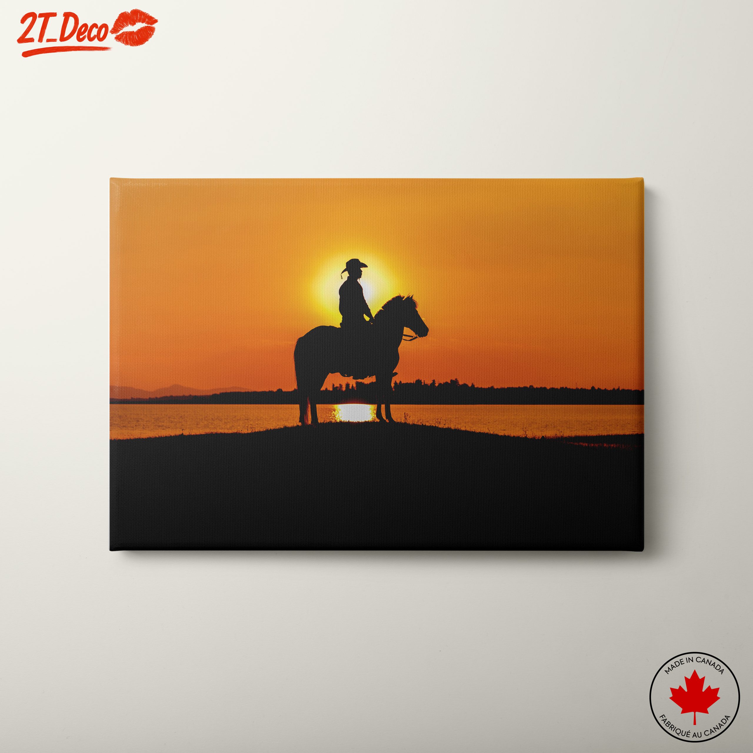 Silhouette of a Horse at Sunset