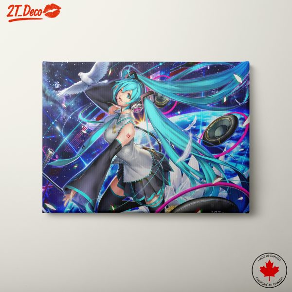 Vocaloid Character in Cosmic Surroundings