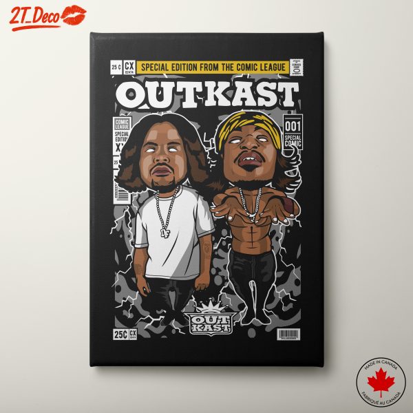 OutKast Comic Art Featuring Iconic Duo