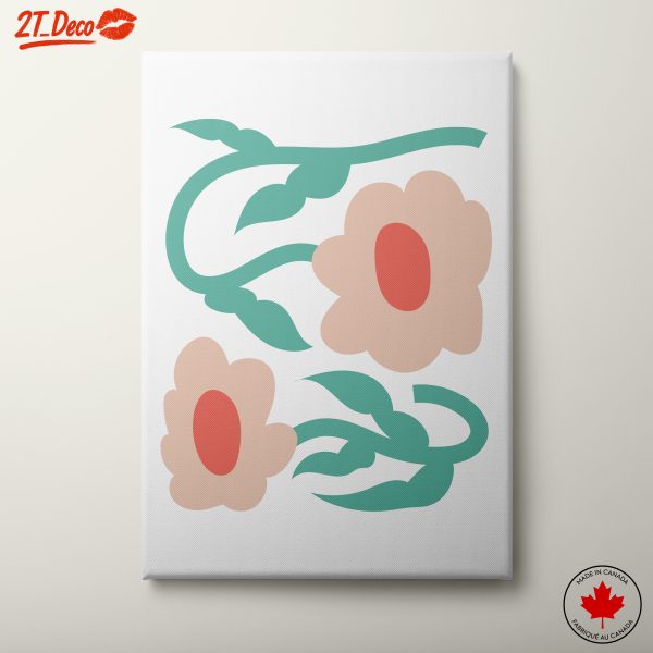 Stylized Floral Art with Soft Colors