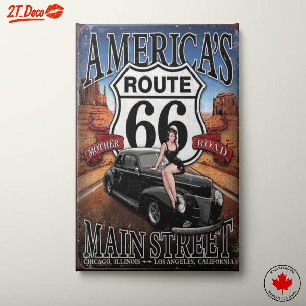 Route 66 Classic Car Artwork