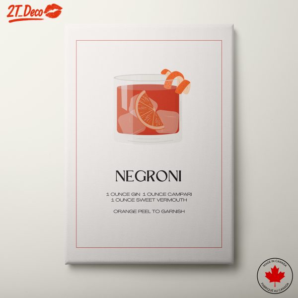 Negroni Cocktail Recipe Art