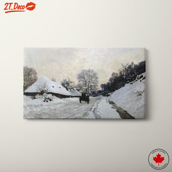 Snowy Winter Landscape with Charming Cottages