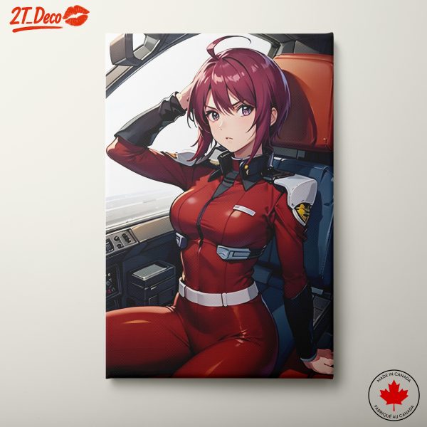 Stylish Anime Character in Red Outfit
