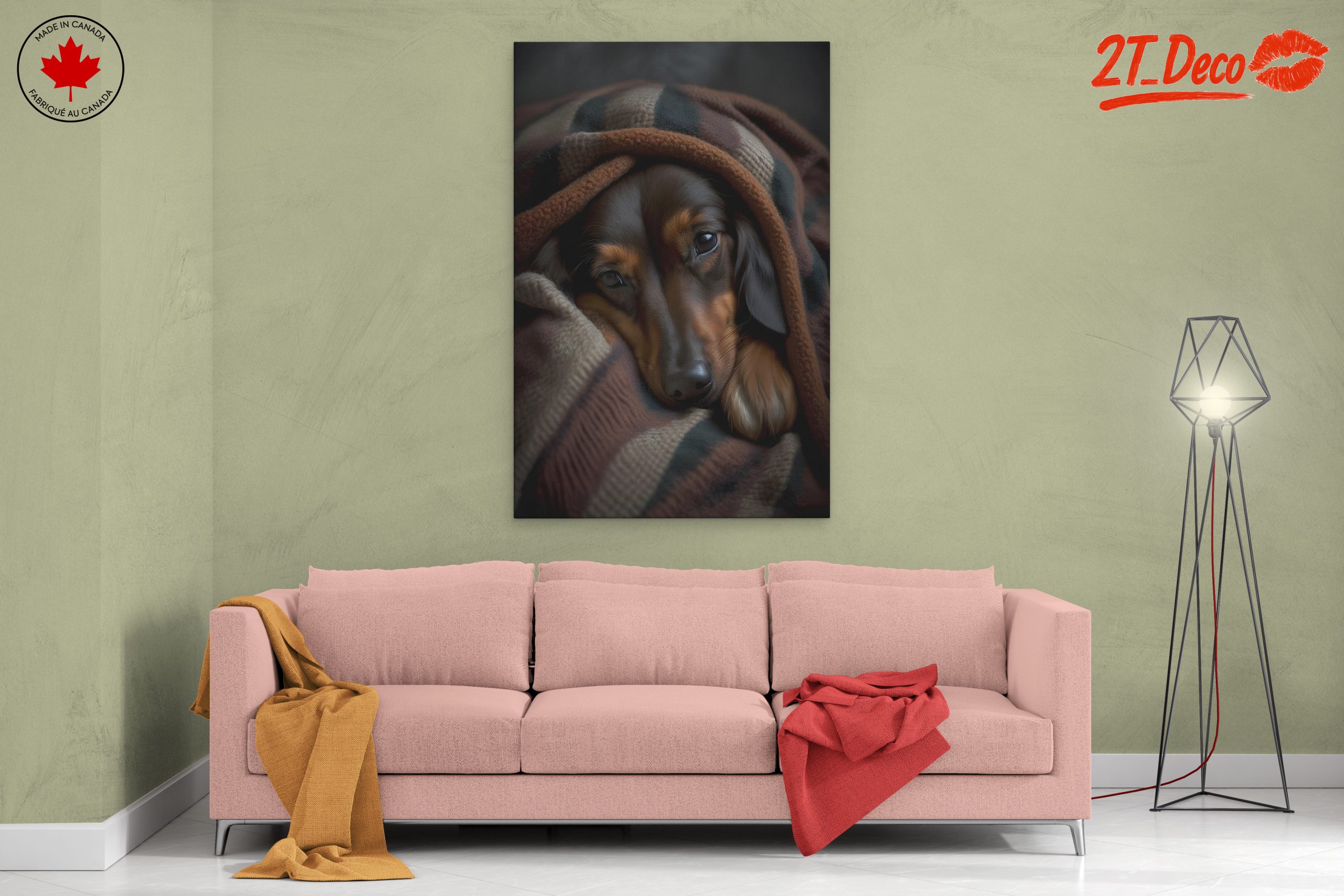 Cozy Dog Wrapped in a Blanket - Image 2