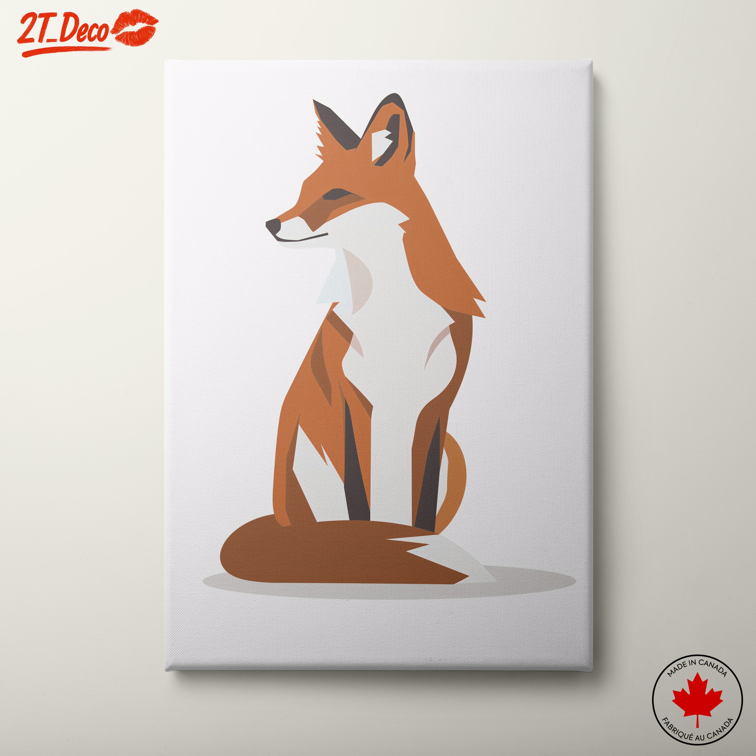 Stylized Fox Illustration for Home Decor