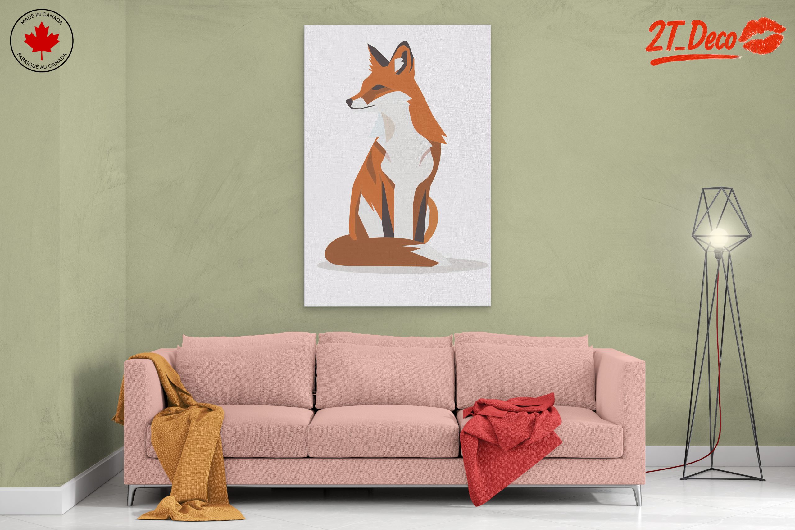 Stylized Fox Illustration for Home Decor - Image 2