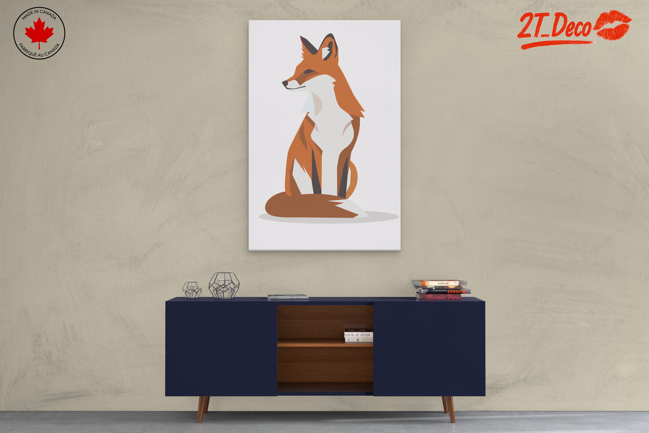 Stylized Fox Illustration for Home Decor - Image 3