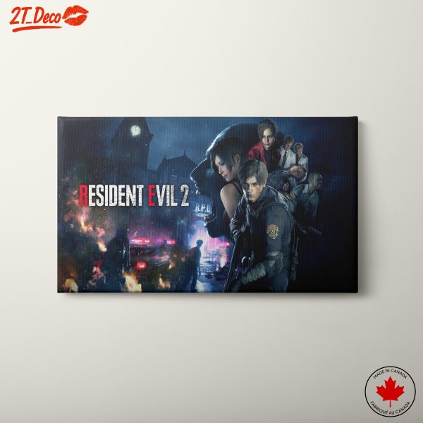 Resident Evil 2 Artwork Featuring Iconic Characters