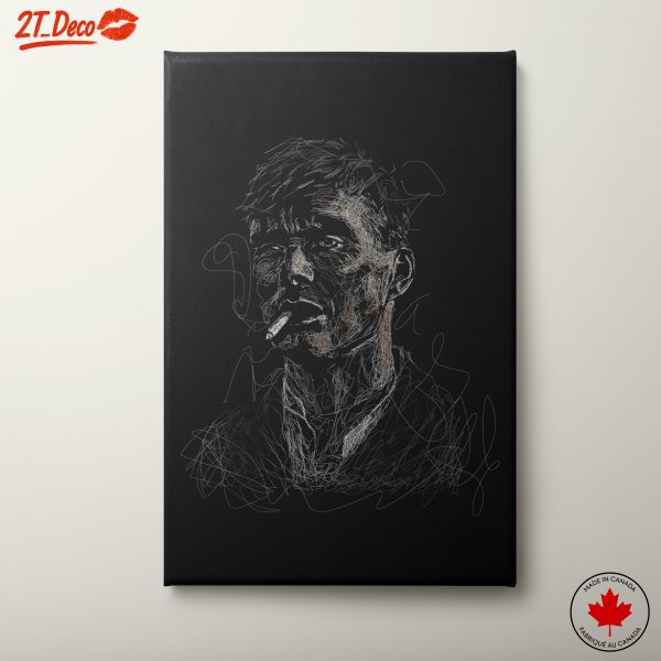 Stylized Character Portrait Featuring Dramatic Lines