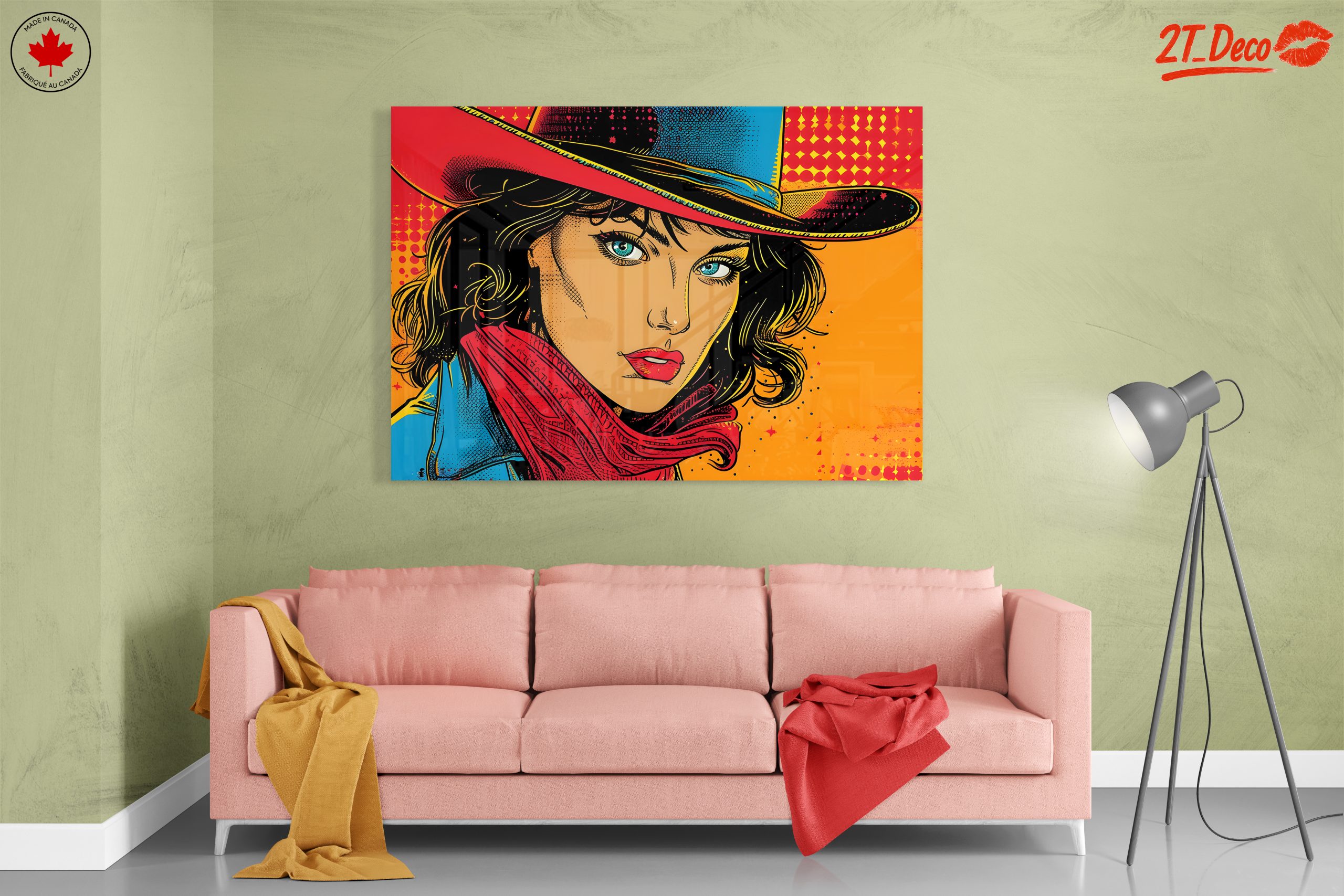 Vibrant Pop Art Cowgirl Illustration - Image 7