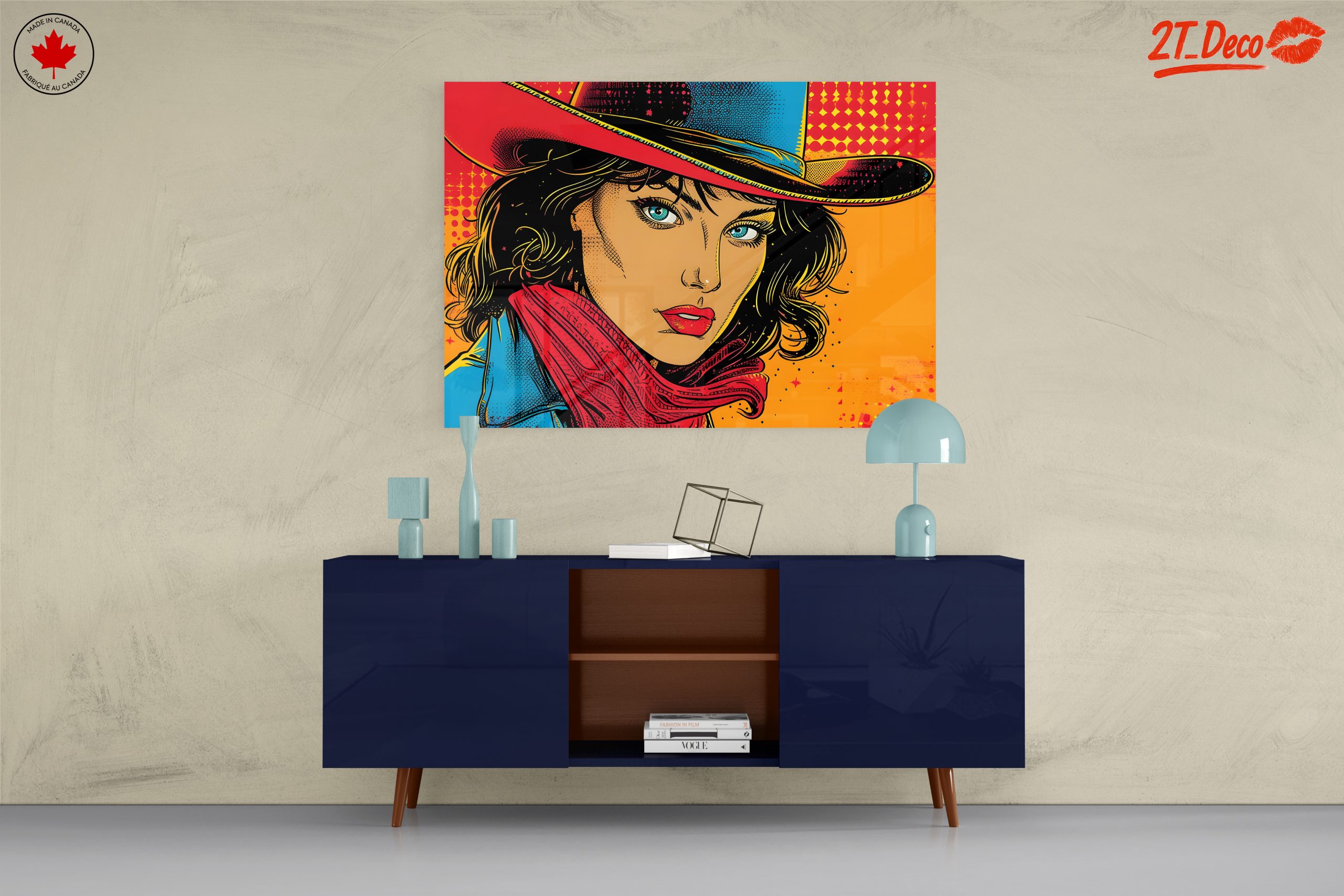 Vibrant Pop Art Cowgirl Illustration - Image 8