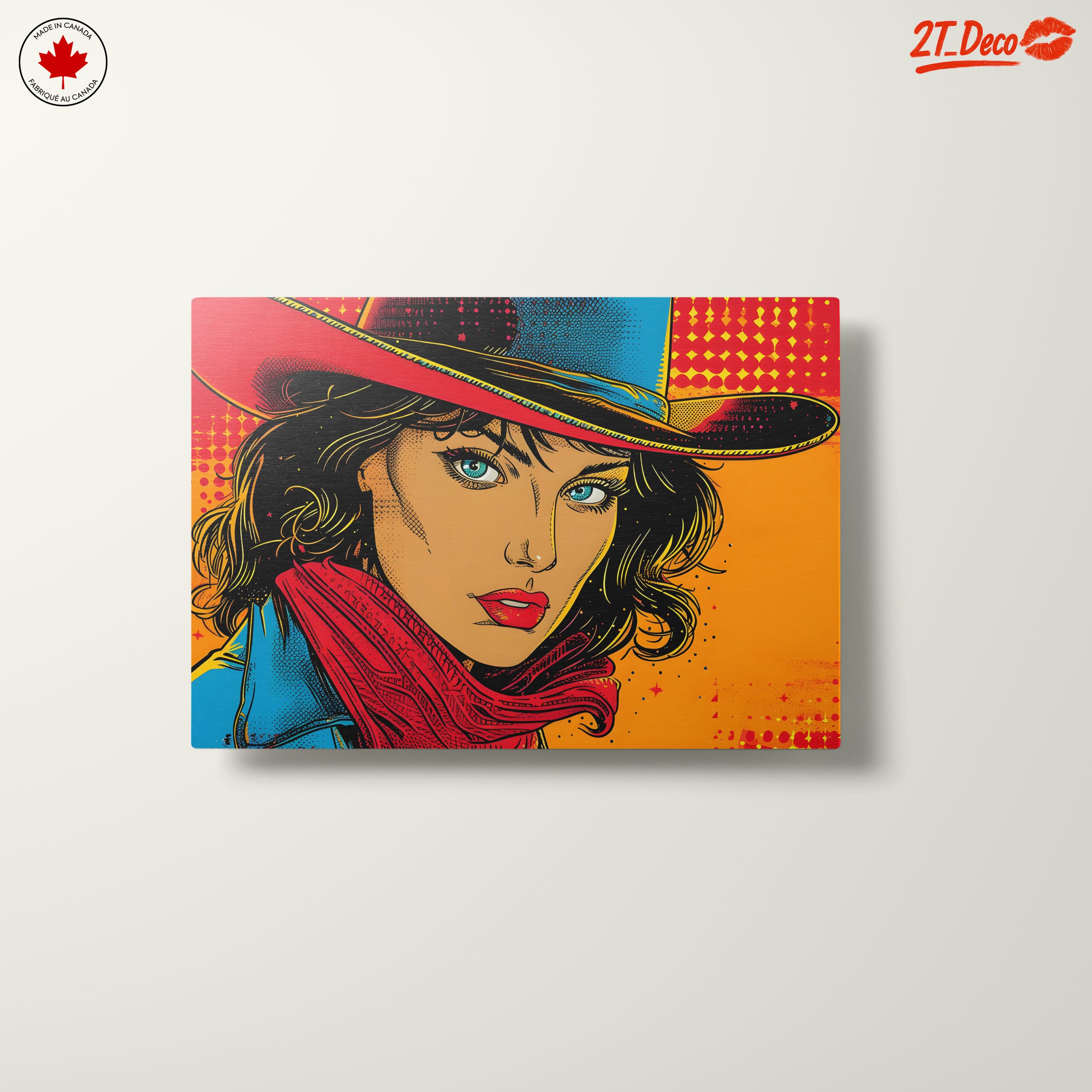 Vibrant Pop Art Cowgirl Illustration - Image 10