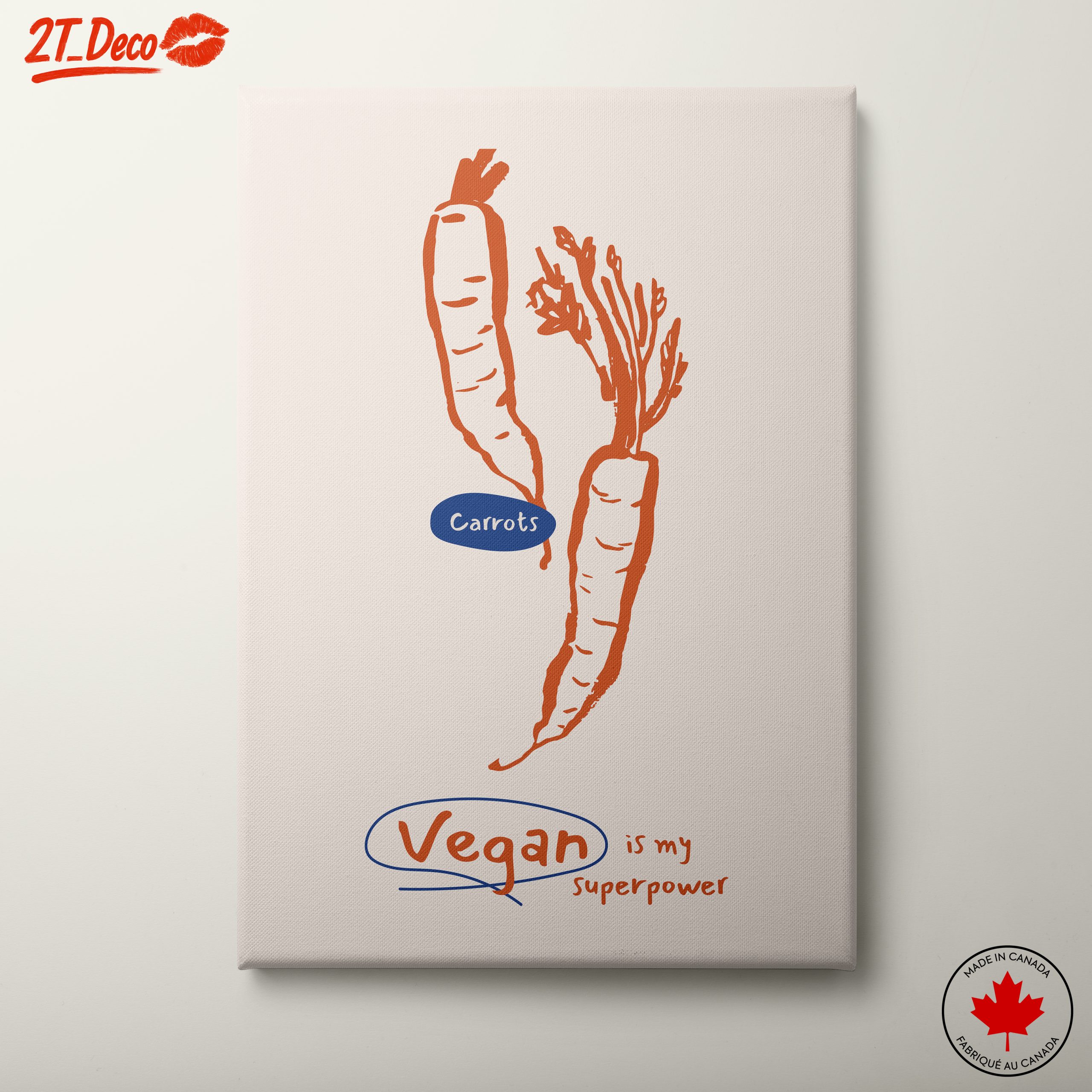 Carrot Artwork for Vegan Enthusiasts
