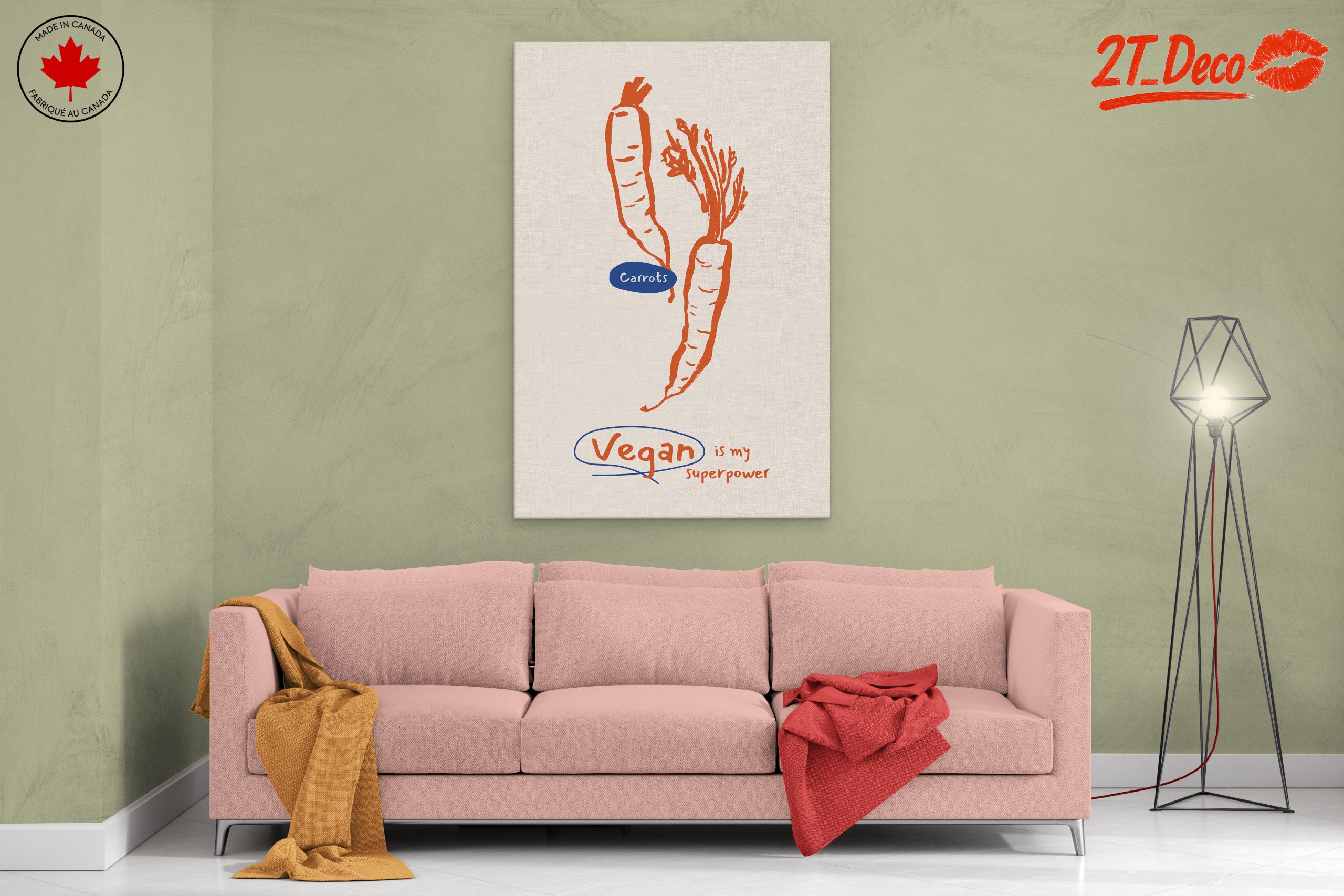 Carrot Artwork for Vegan Enthusiasts - Image 2