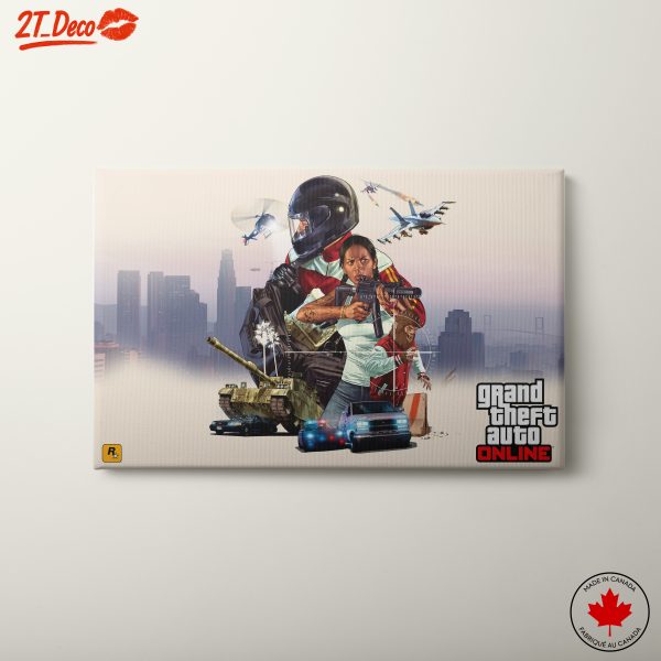 Exciting Grand Theft Auto Artwork Featuring Characters