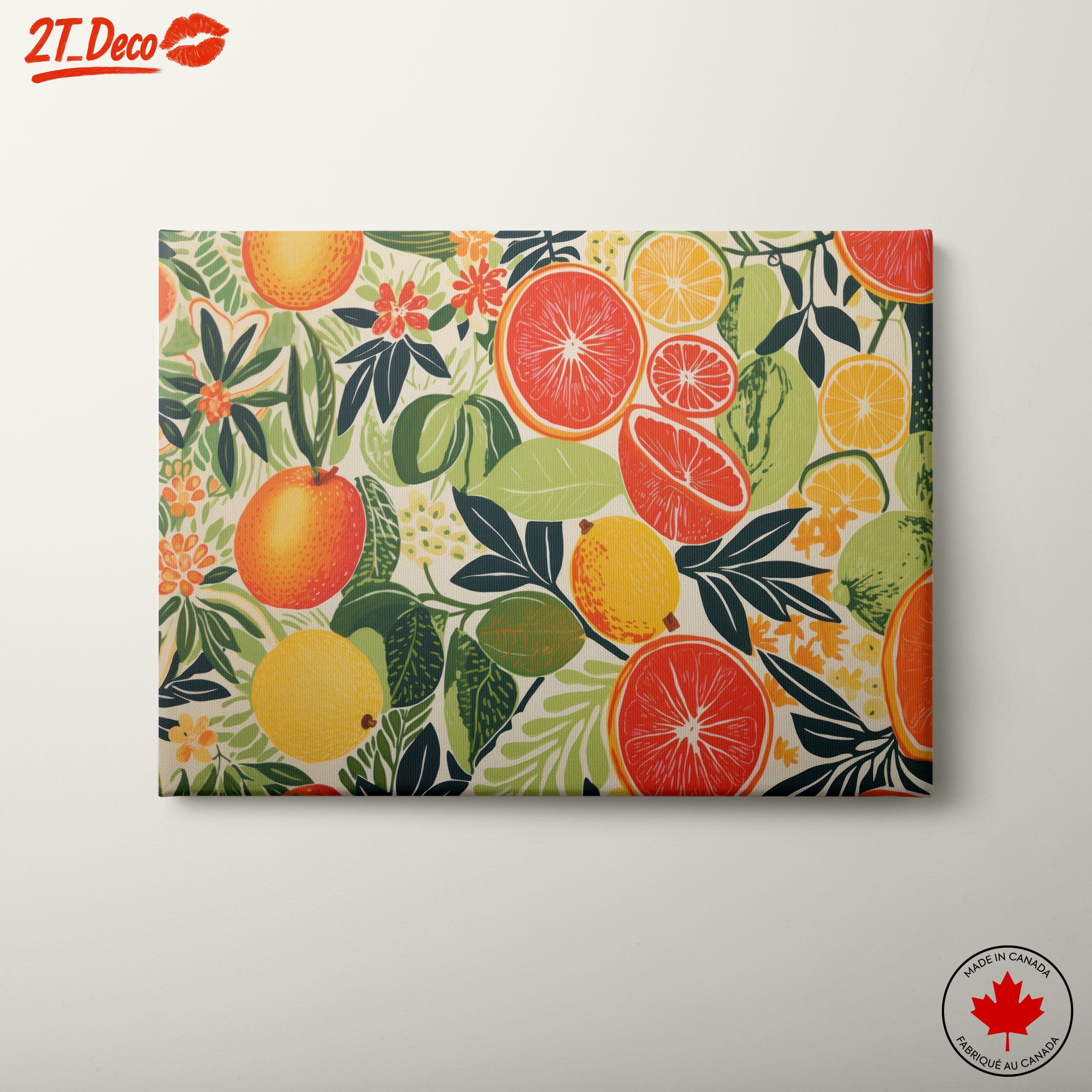 Vibrant Abstract Food Art featuring Citrus
