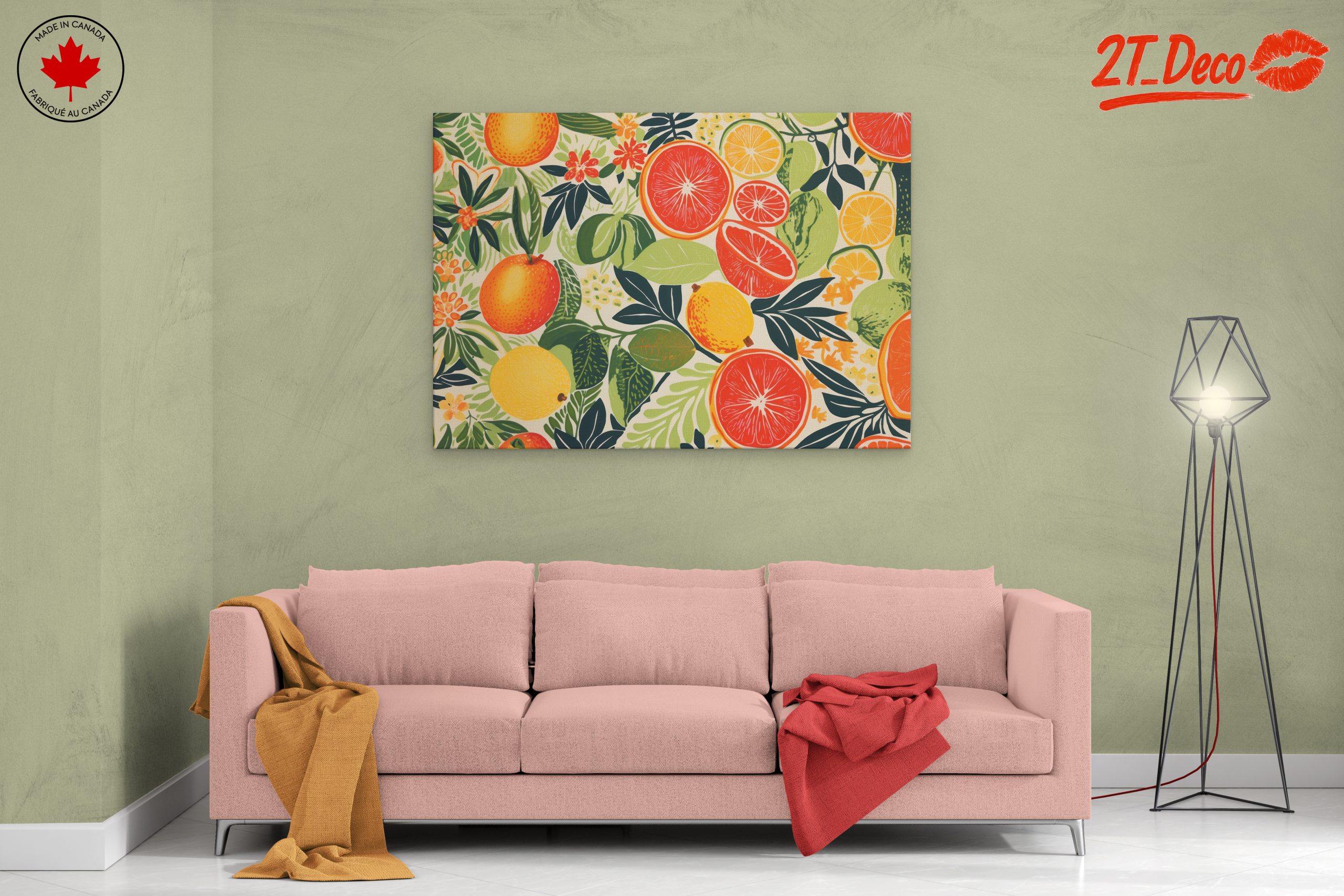 Vibrant Abstract Food Art featuring Citrus - Image 2
