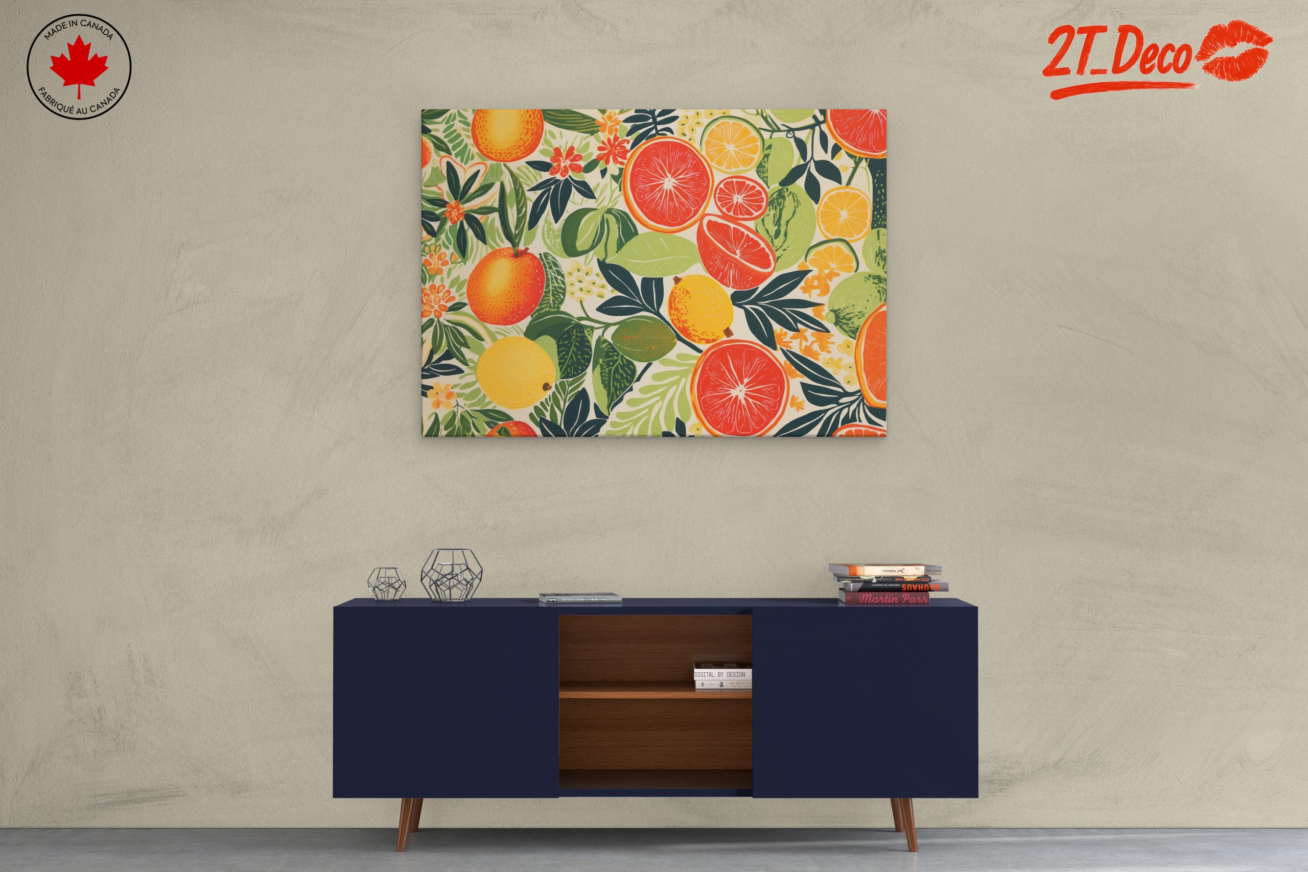 Vibrant Abstract Food Art featuring Citrus - Image 3