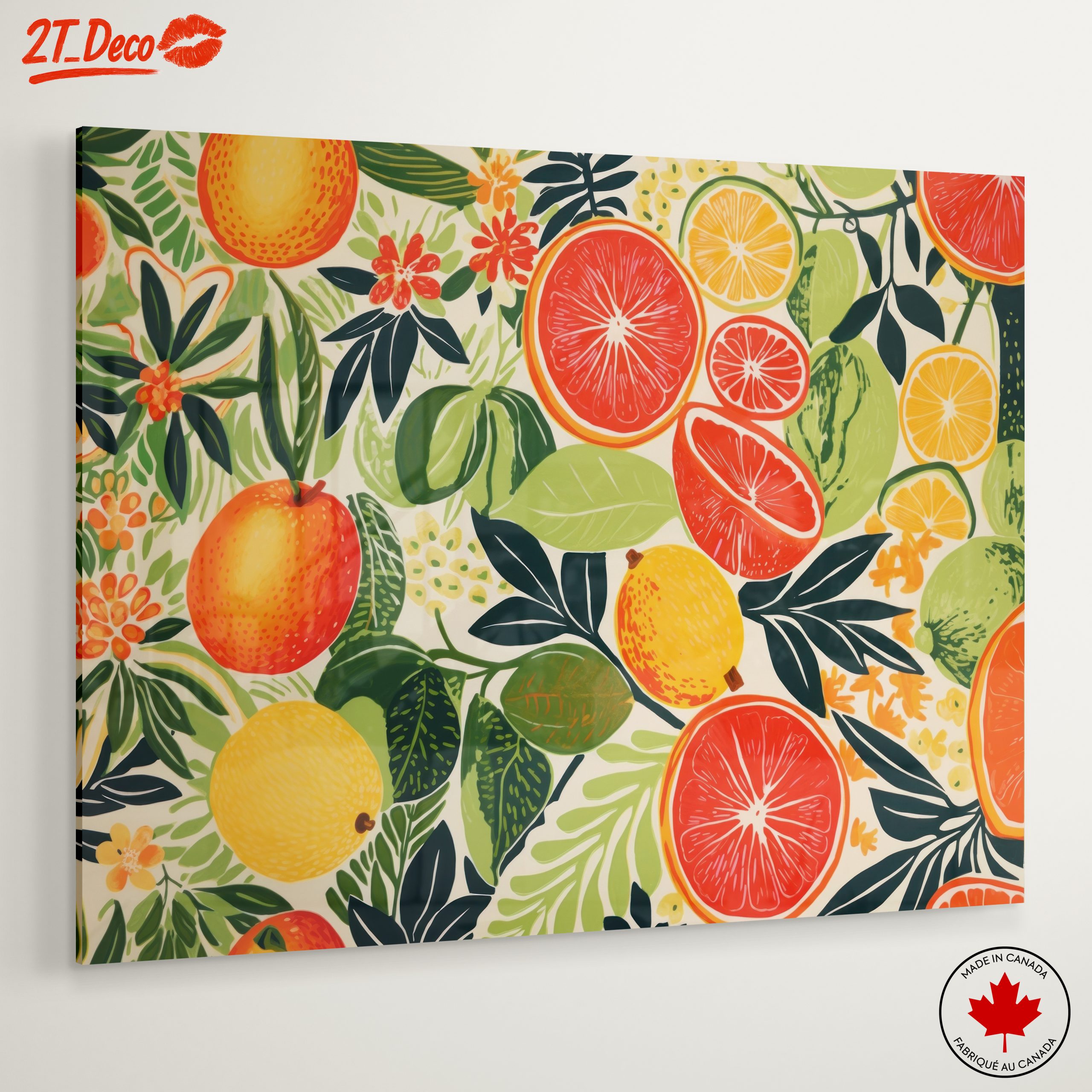 Vibrant Abstract Food Art featuring Citrus - Image 6
