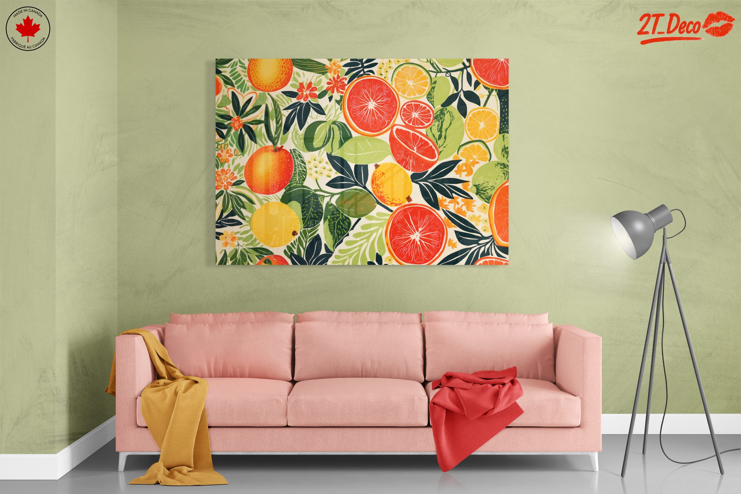 Vibrant Abstract Food Art featuring Citrus - Image 7