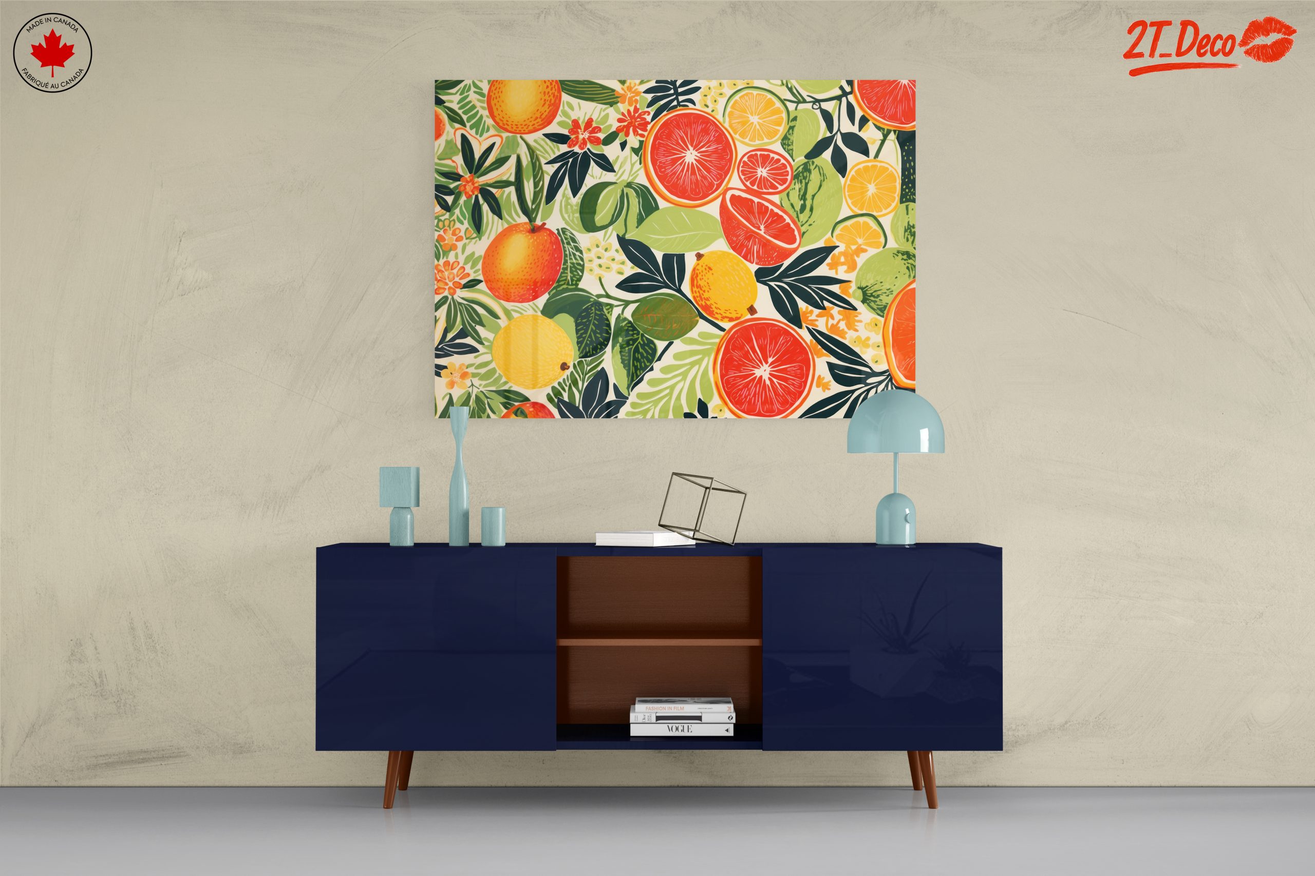 Vibrant Abstract Food Art featuring Citrus - Image 8