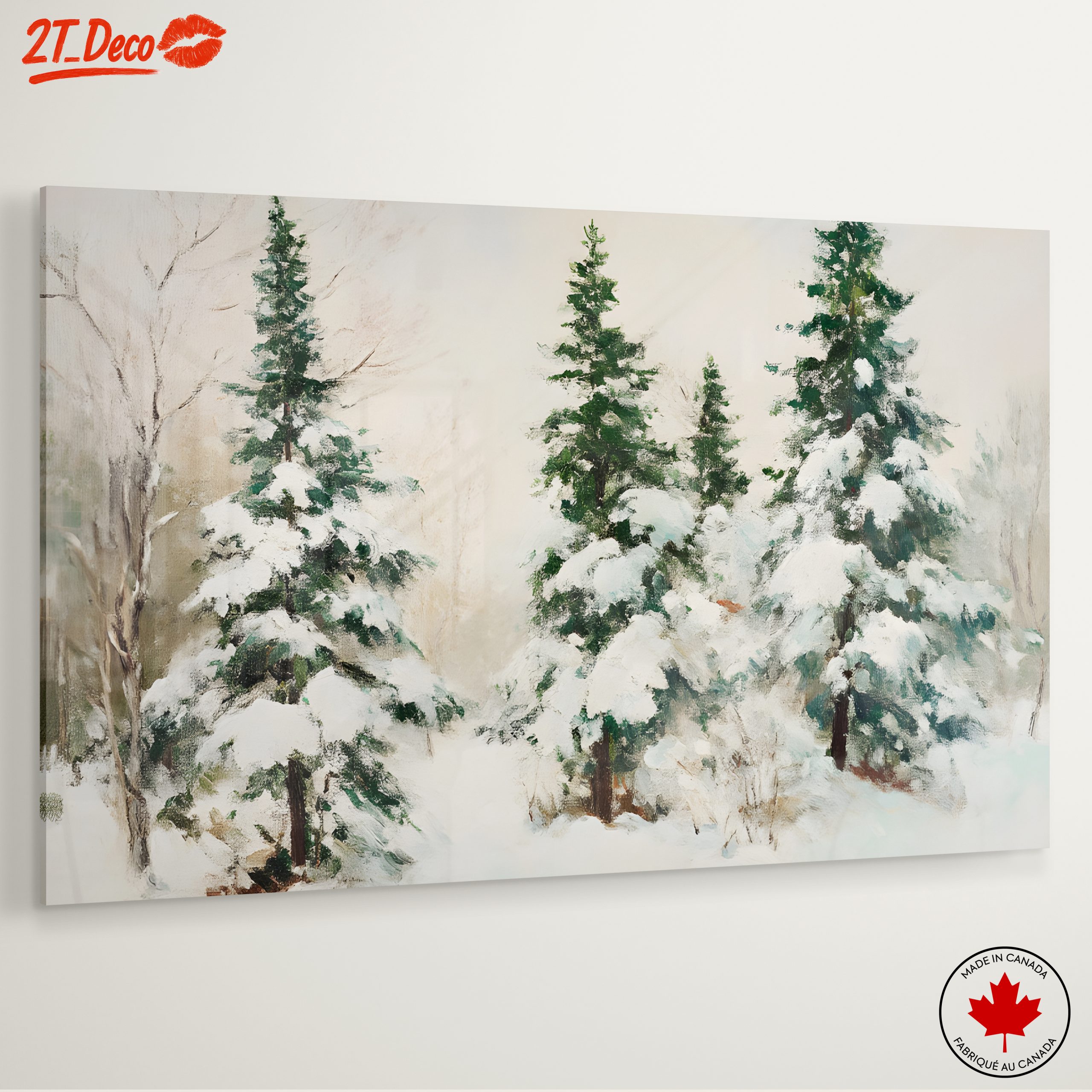 Snowy Winter Landscape with Pine Trees - Image 6