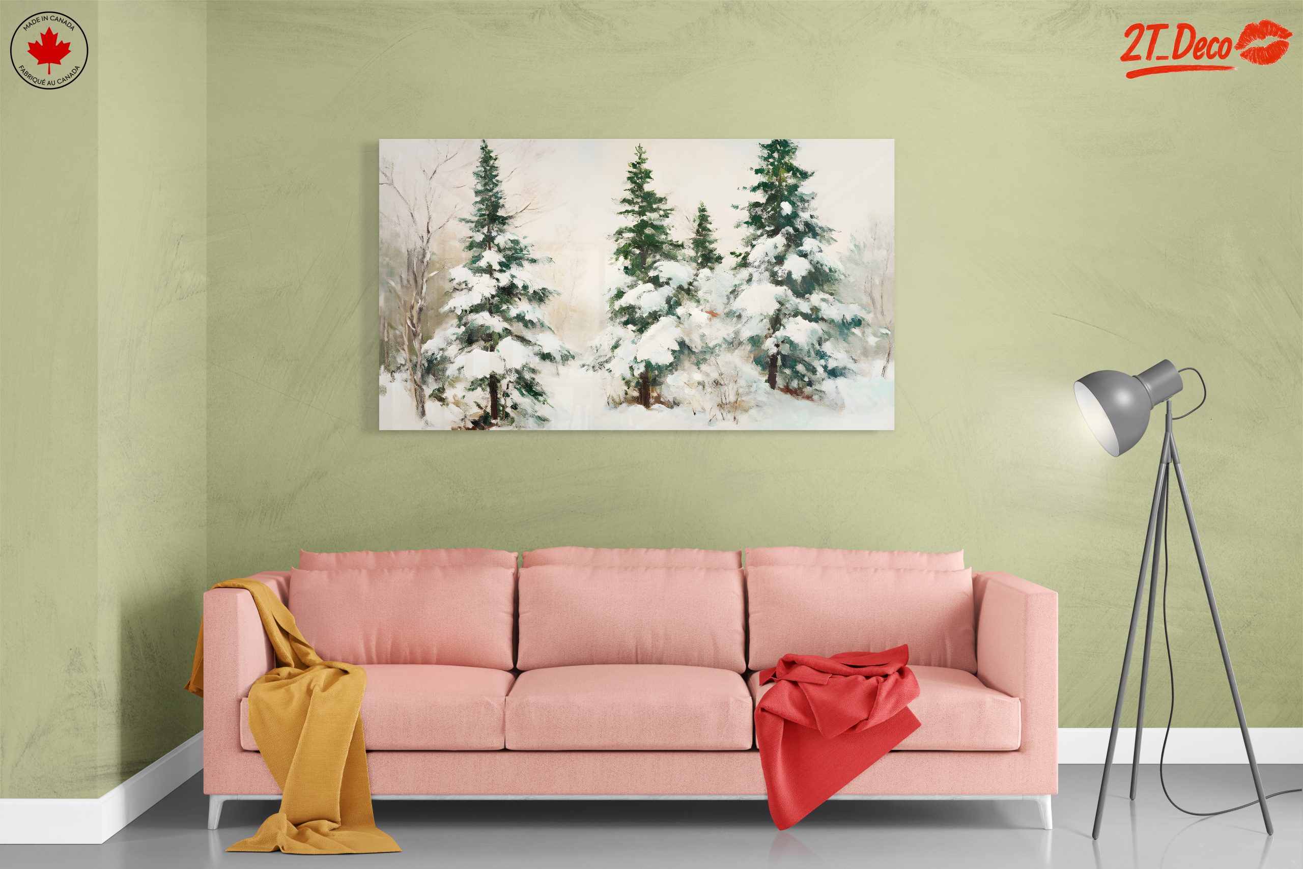 Snowy Winter Landscape with Pine Trees - Image 7