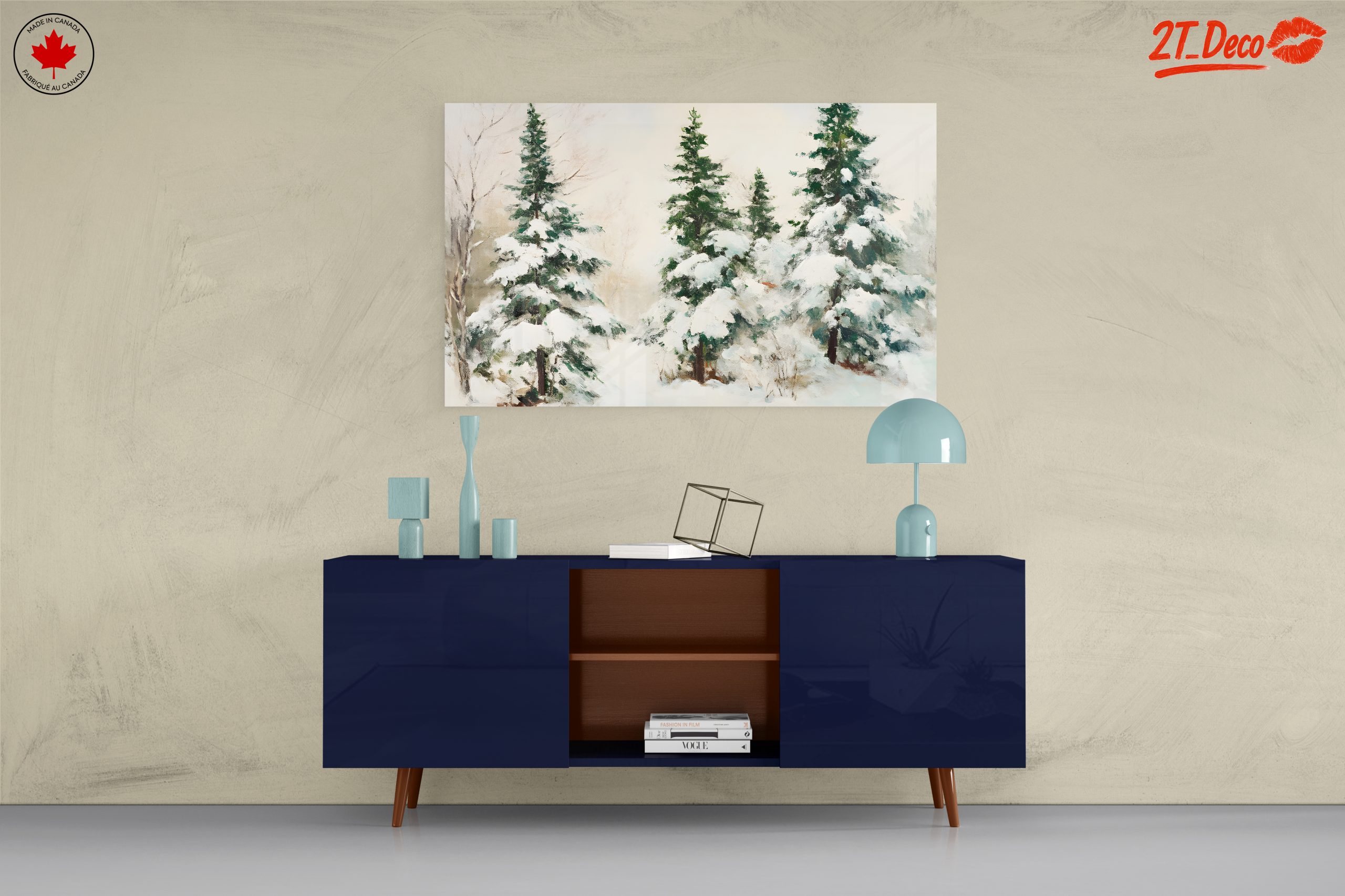Snowy Winter Landscape with Pine Trees - Image 8