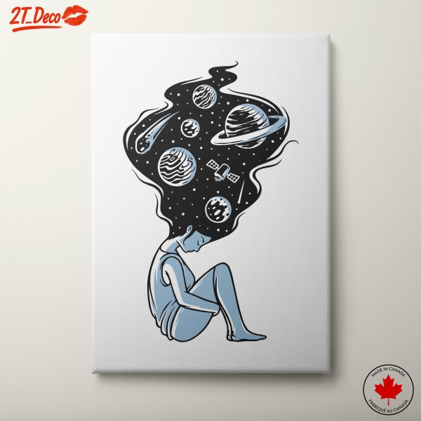 Cosmic Mind Art Featuring a Meditative Figure