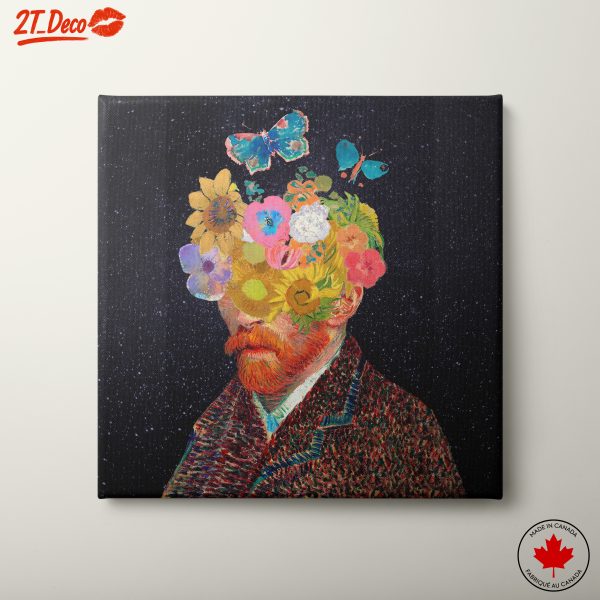 Contemporary Floral Portrait of a Man